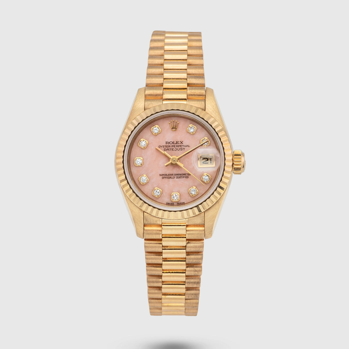 1991 Rolex Lady Datejust Pink Coral Dial Ref. 69178 (with Box)
