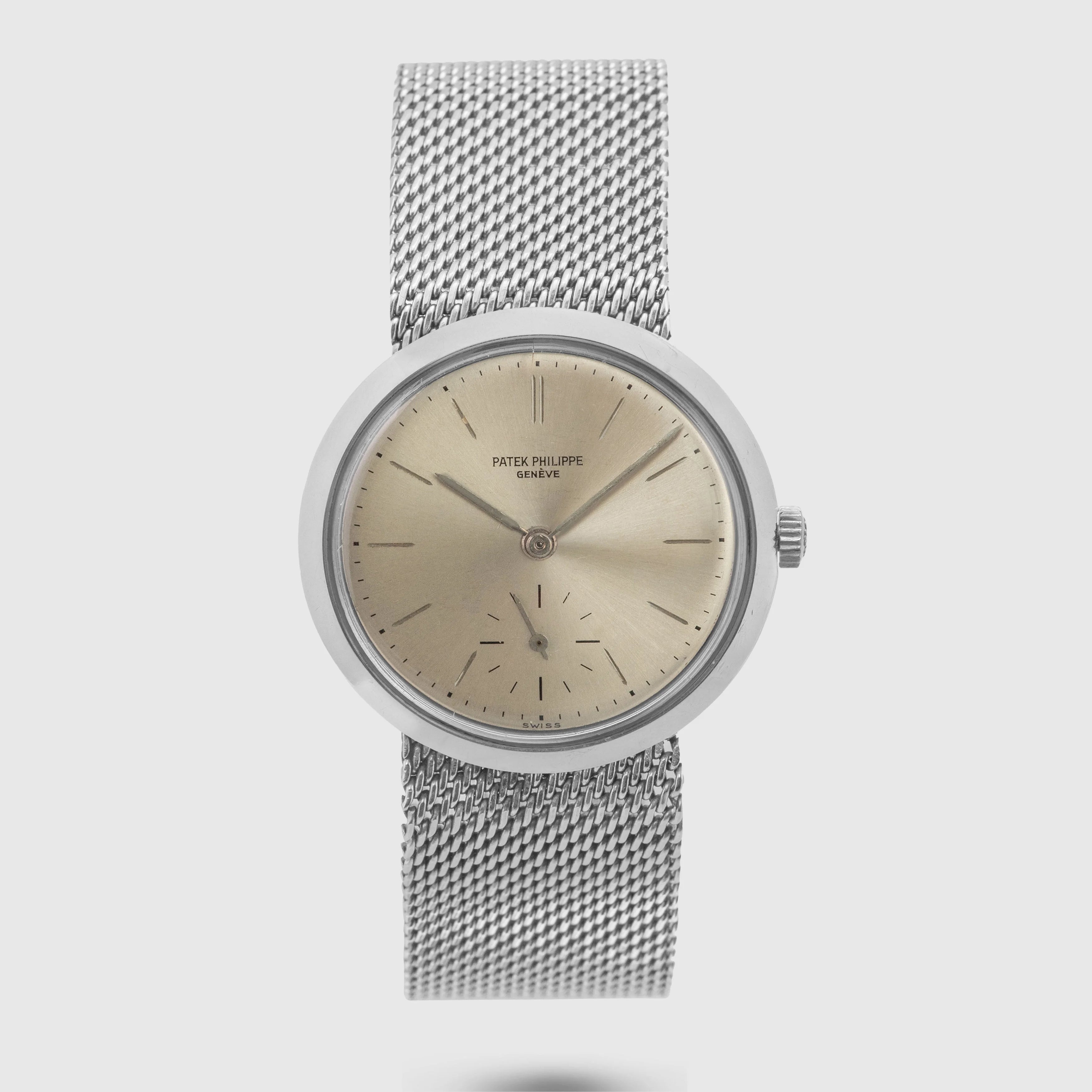 1958 Patek Philippe Calatrava Stainless Steel Millanaise Bracelet Ref. 3418