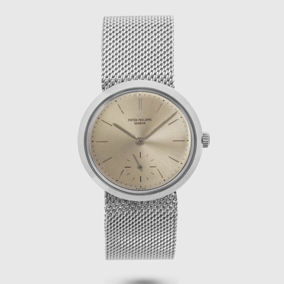 1958 Patek Philippe Calatrava Stainless Steel Millanaise Bracelet Ref. 3418