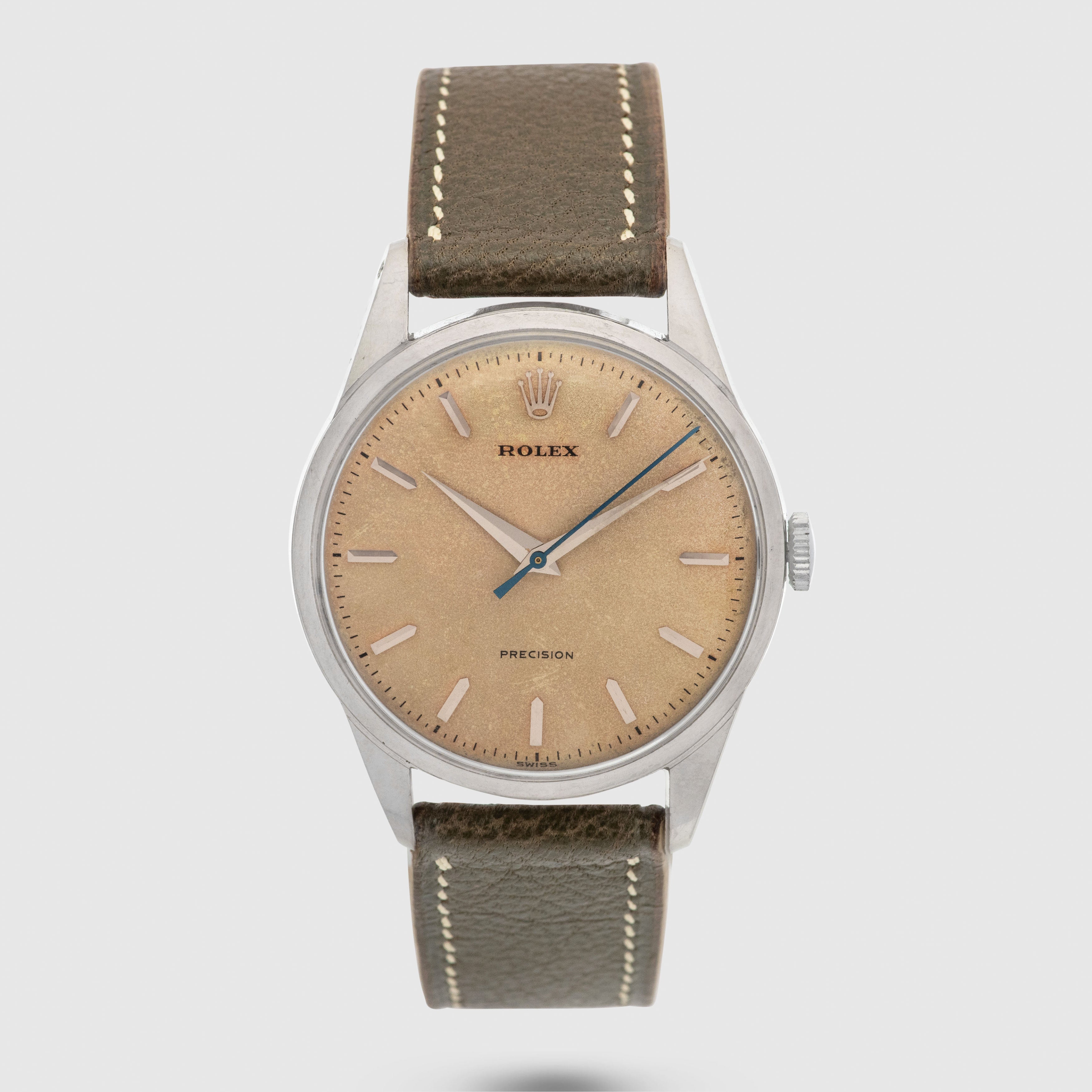 1954 Rolex Dress Watch Stainless Steel Sand Finish Dial Ref. 8896
