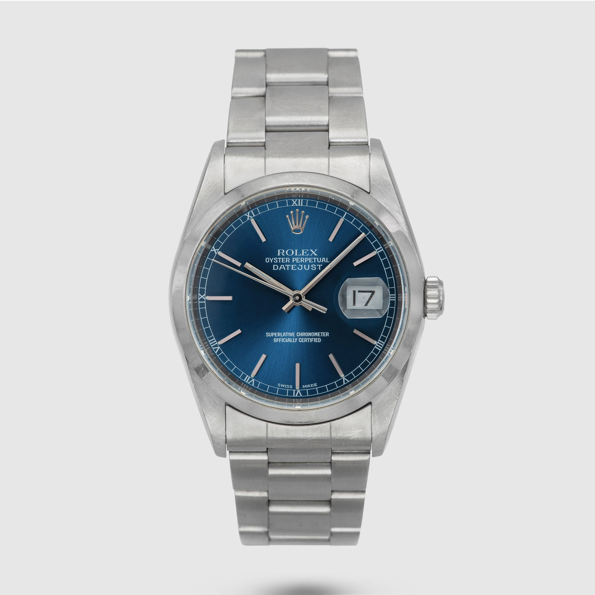 2000 Rolex Datejust Stainless Steel Blue Dial Ref. 16200