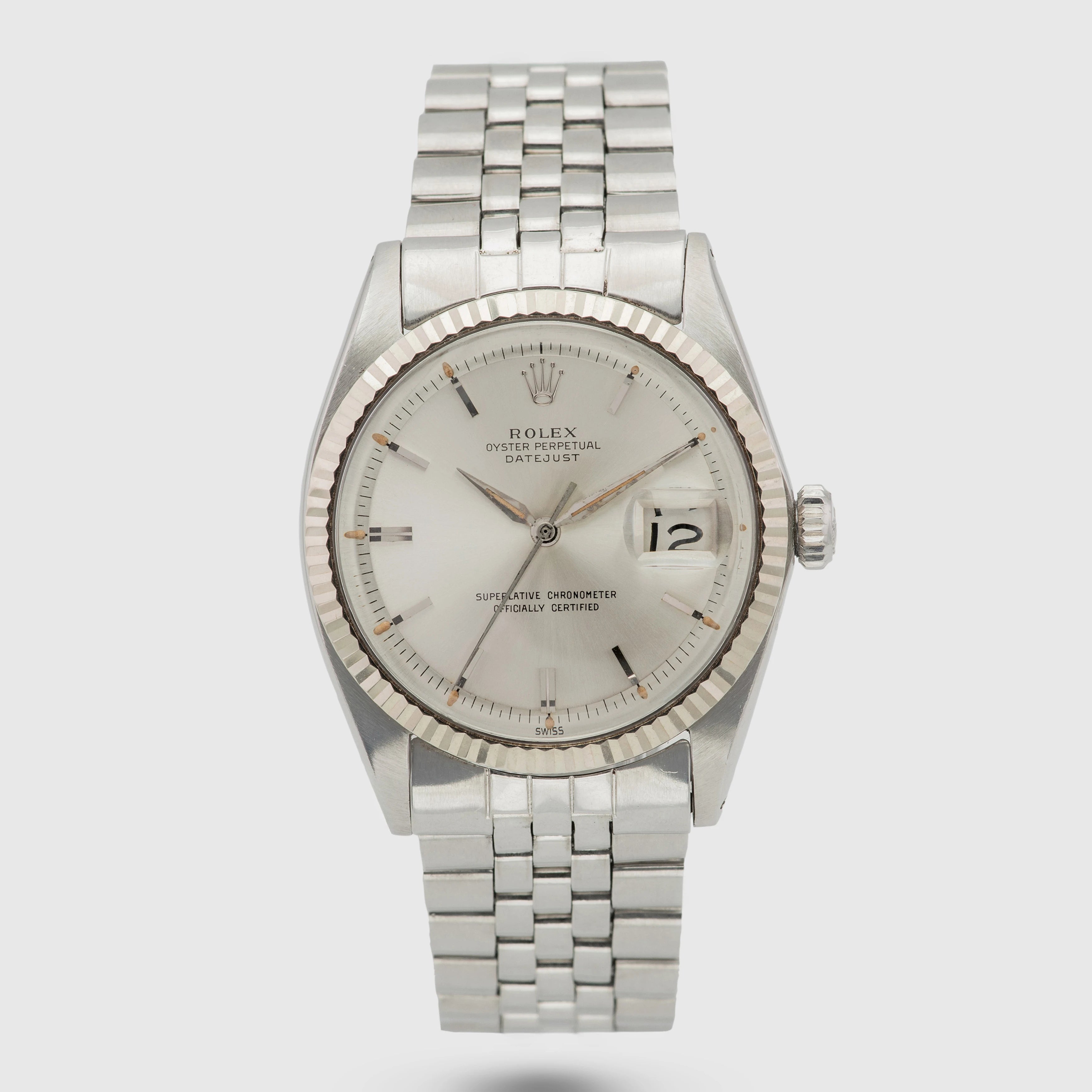 1963 Rolex Datejust Silver Dial St/WG Ref. 1601/4 (with Box & Paper)