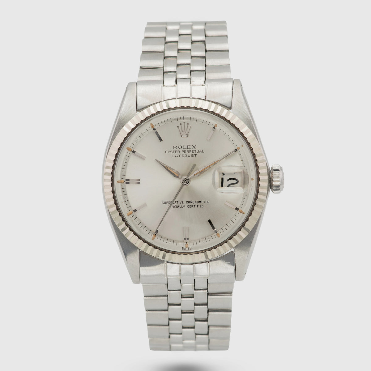1963 Rolex Datejust Silver Dial St/WG Ref. 1601/4 (with Box & Paper)