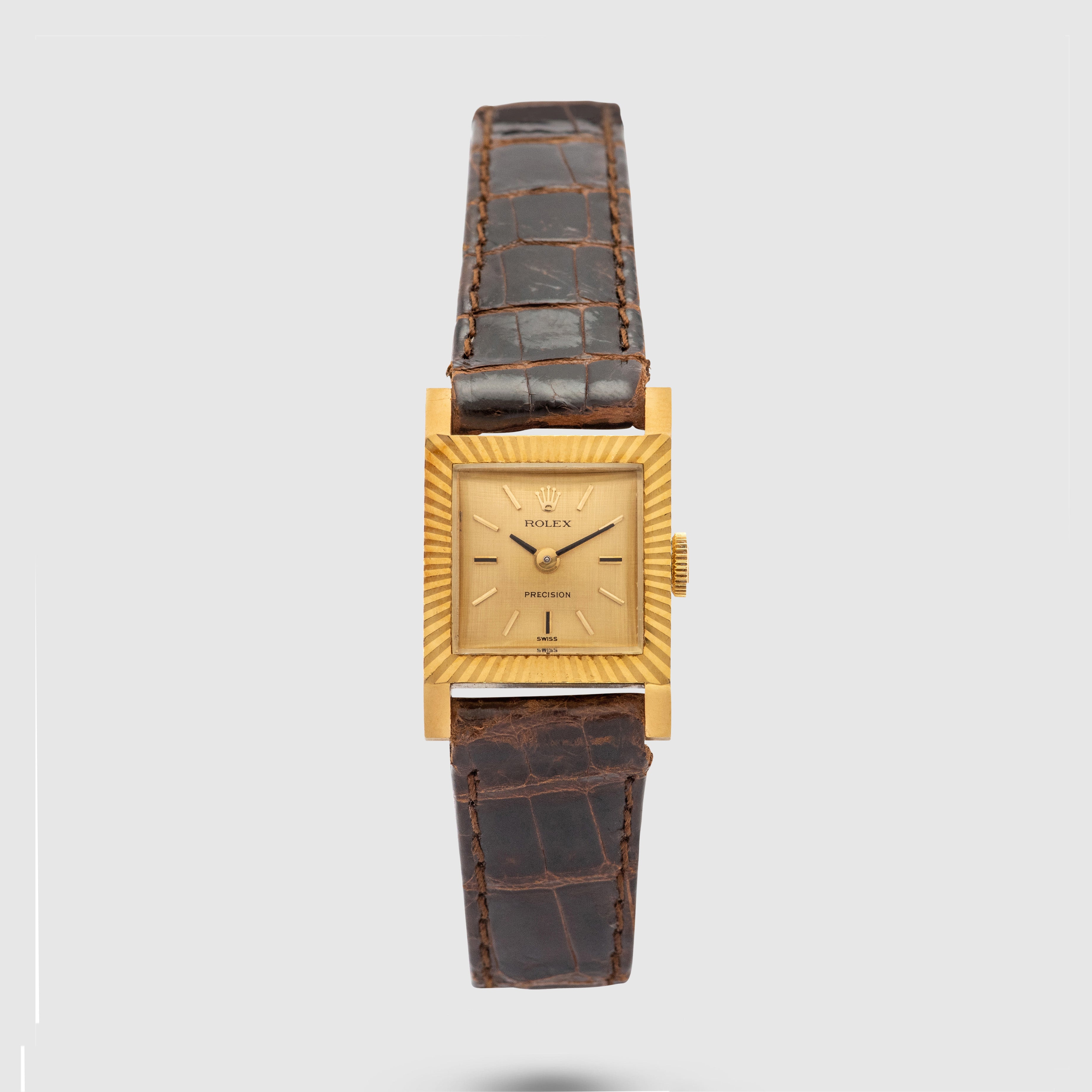 1972 Rolex Precision Champagne Linen Dial Yellow Gold 'Like new' Ref. 2157