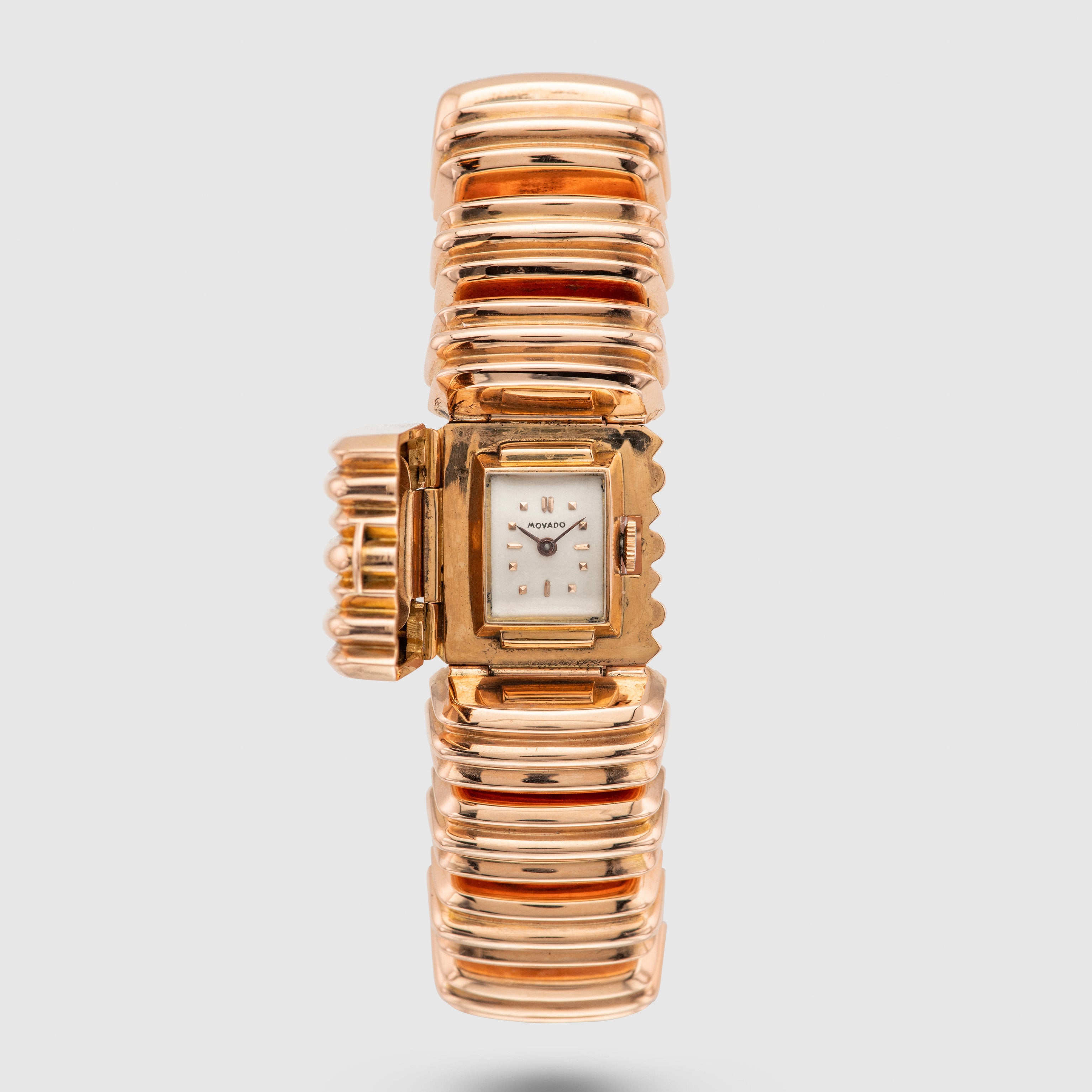 1970’s Movado Bracelet Watch 18K Pink Gold - Unworn Ref. 565008
