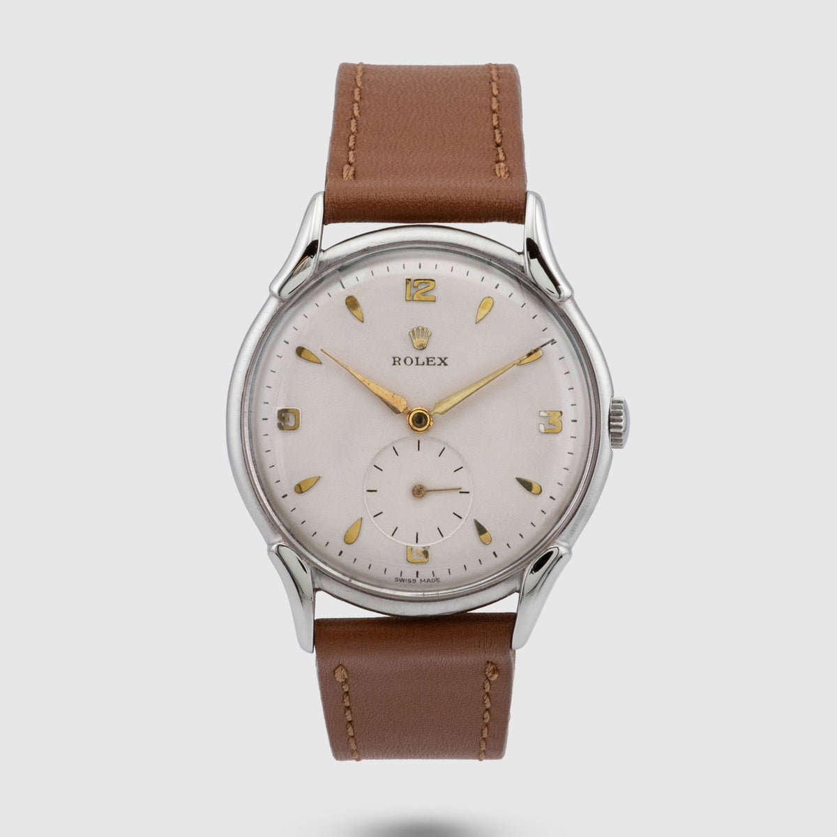 1954 Rolex Precision Stainless Steel Curved Extended Lugs Ref. 4498