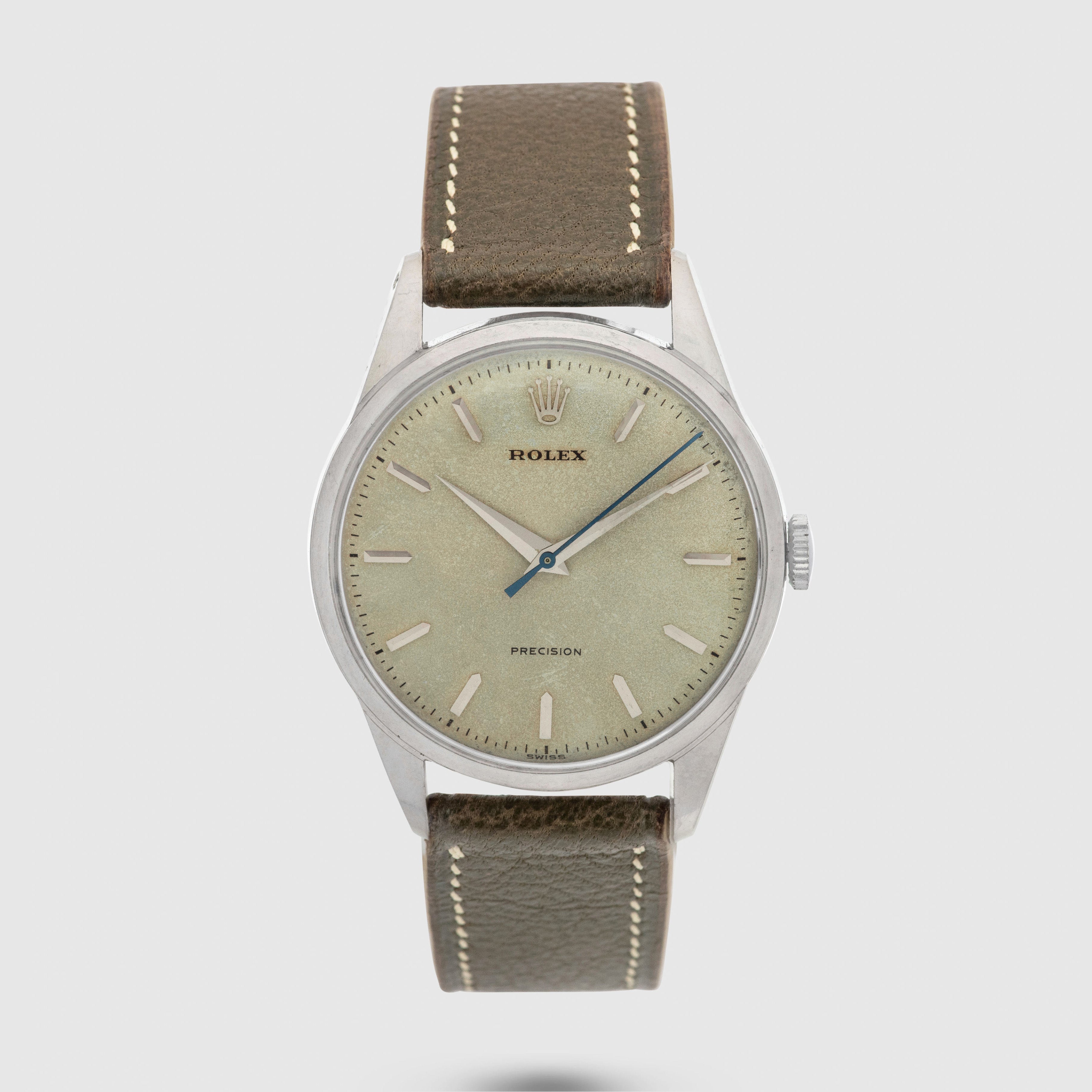1954 Rolex Dress Watch Stainless Steel Sand Finish Dial Ref. 8896