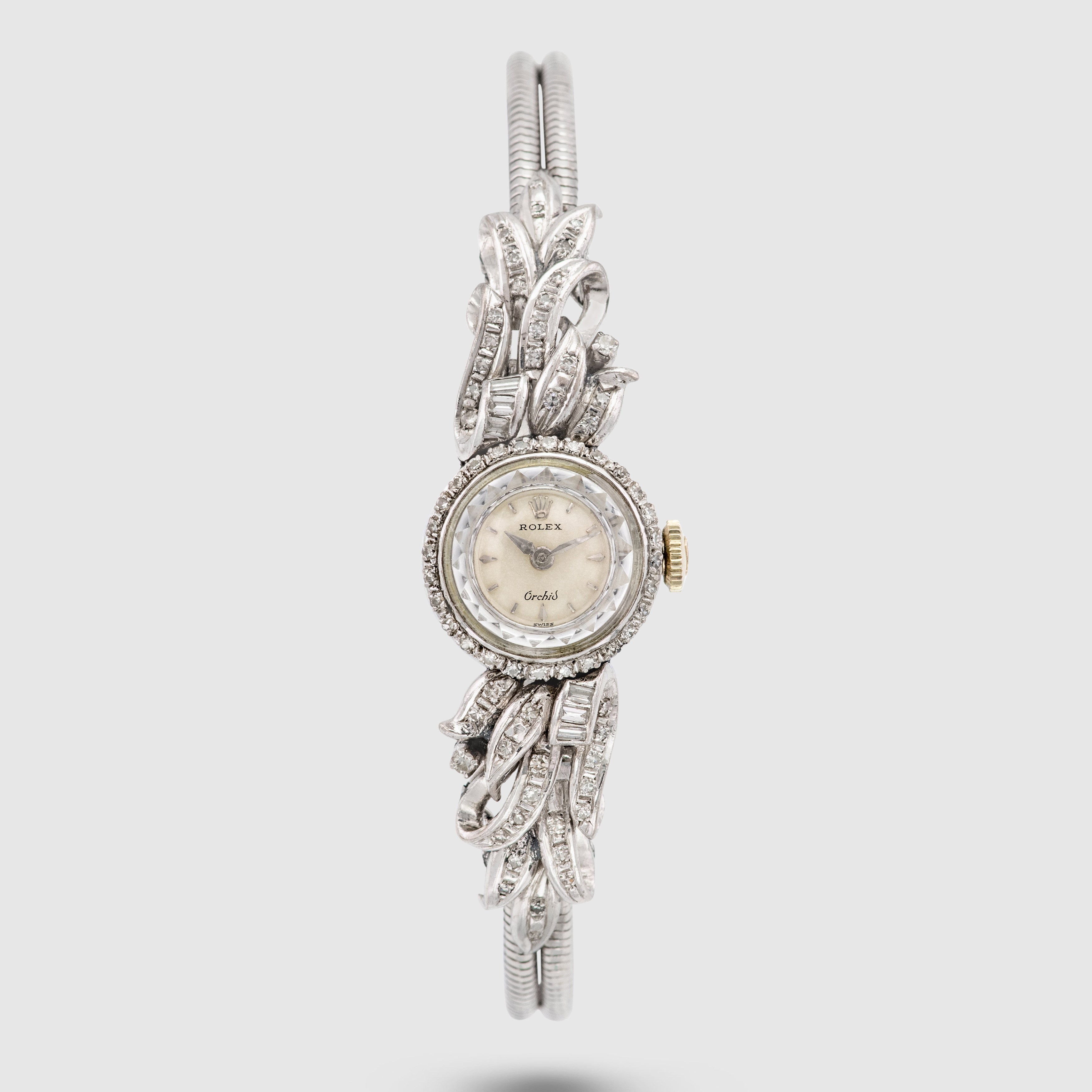1959 Rolex Orchid Cocktail Watch White Gold with Diamonds Ref. 8792