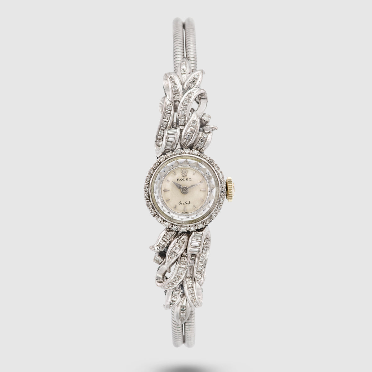 1959 Rolex Orchid Cocktail Watch White Gold with Diamonds Ref. 8792