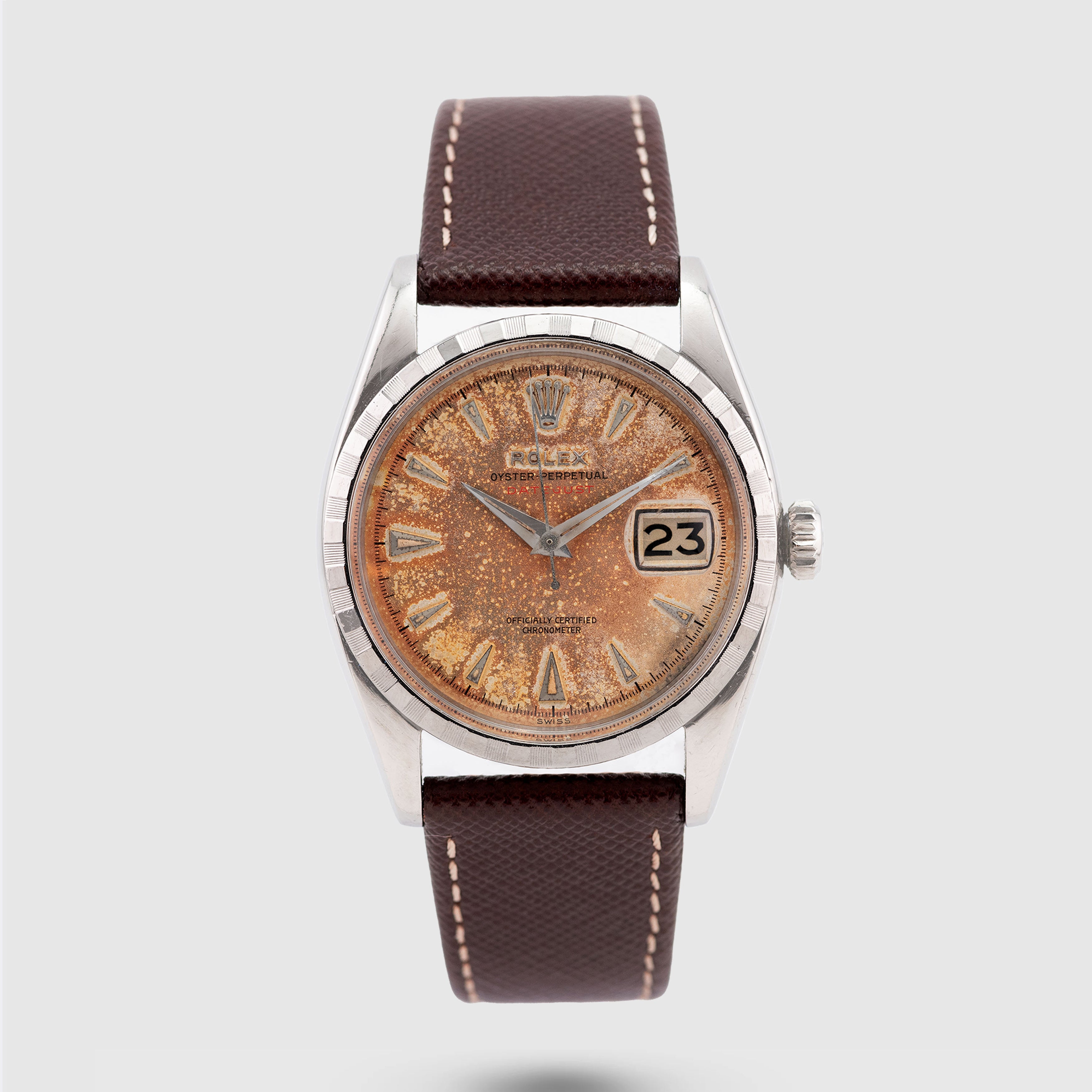 1954 Rolex Datejust Bubbleback Tropical Dial Ref. 6305