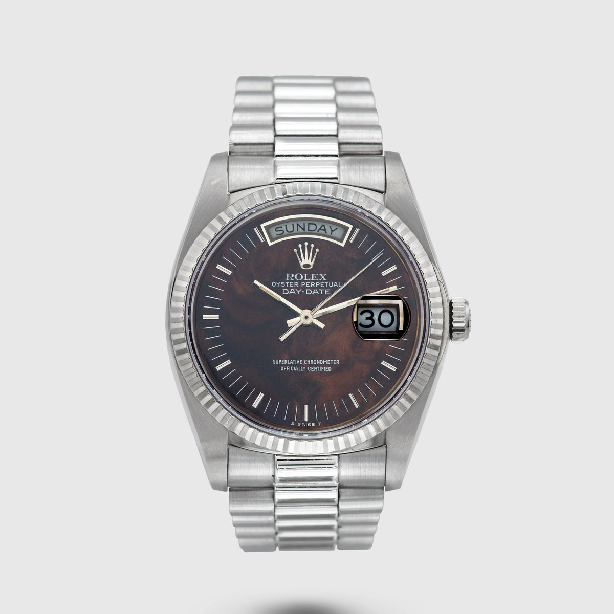 1979 Rolex Day Date Burl Wood Ref. 18039