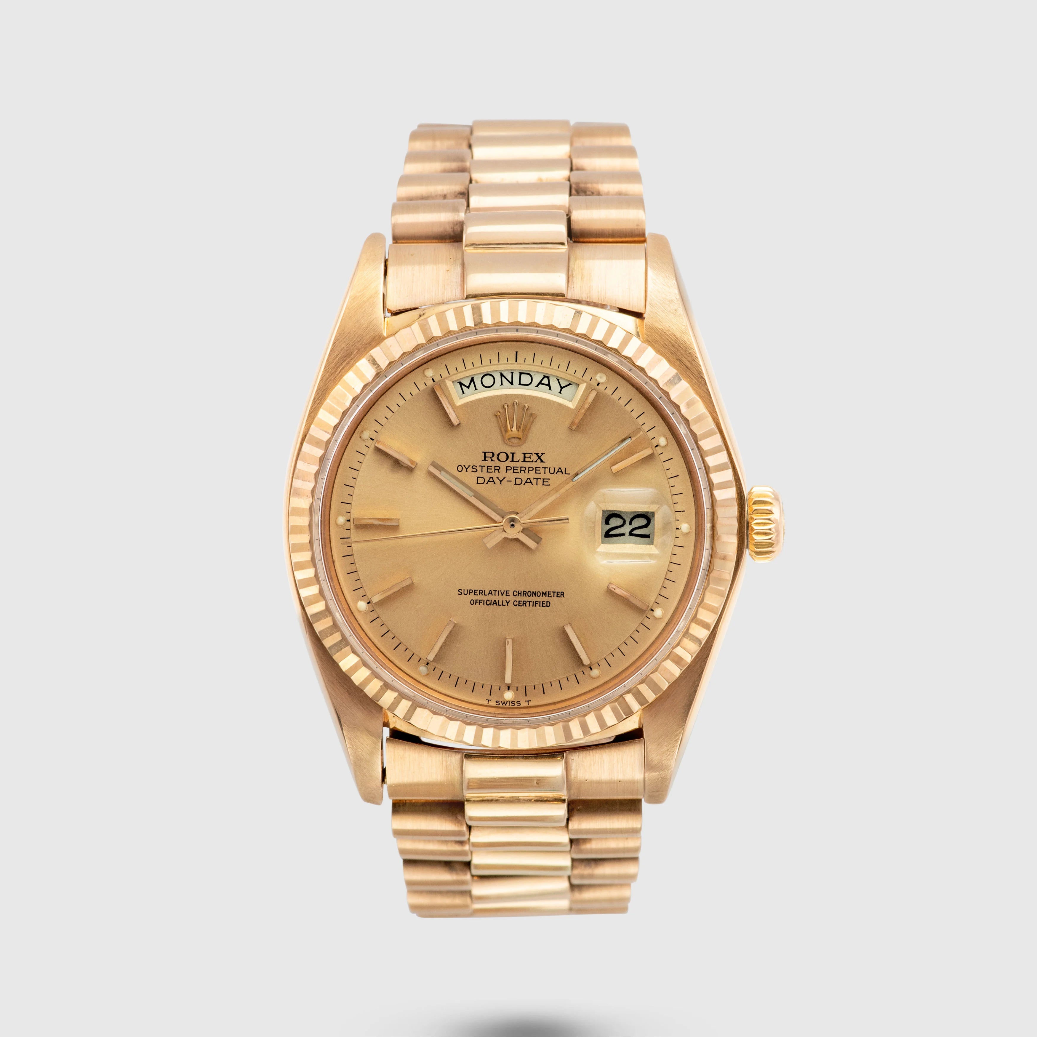 1977 Rolex Day Date 18K Pink Gold & Pink Dial Ref. 1803