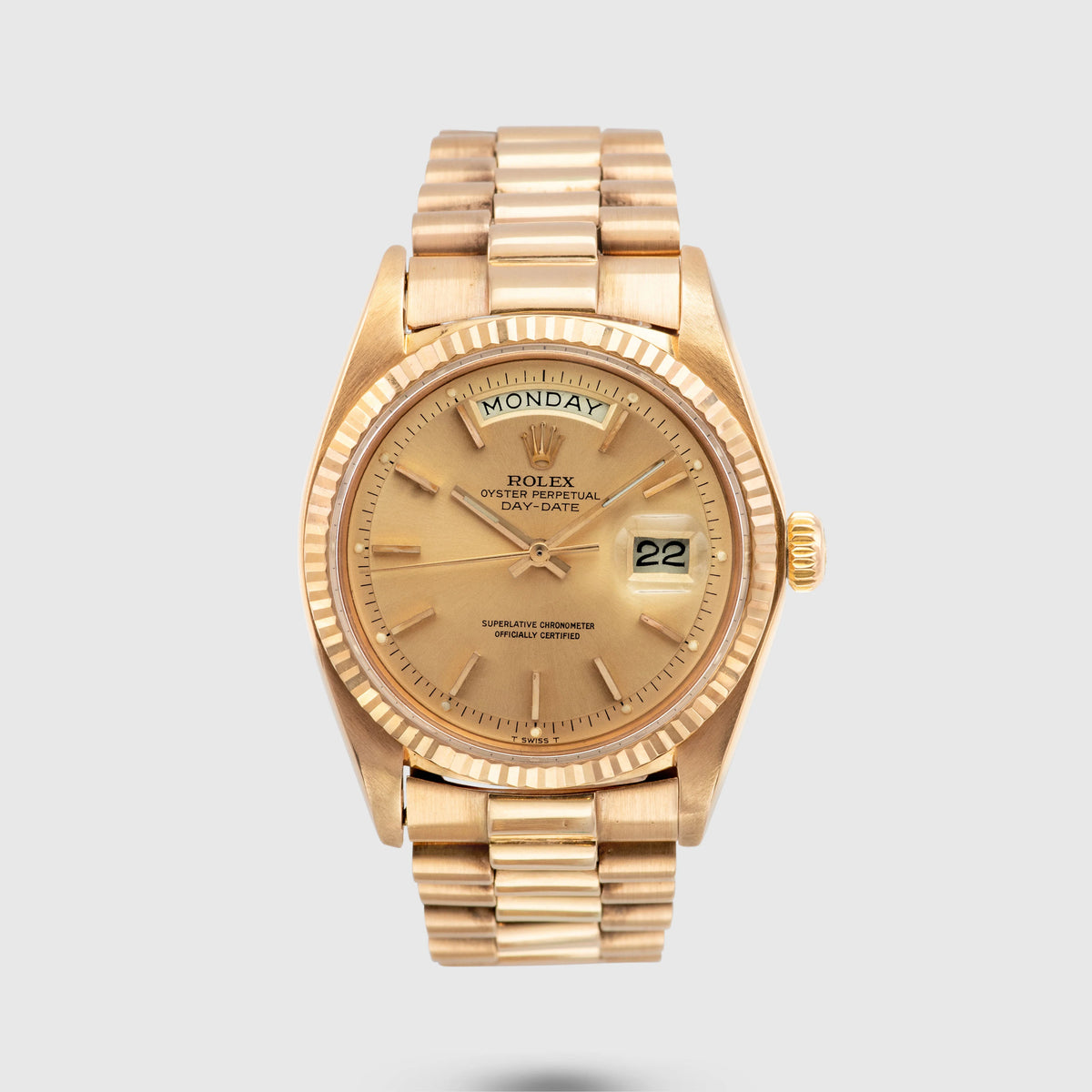 1977 Rolex Day Date 18K Pink Gold & Pink Dial Ref. 1803