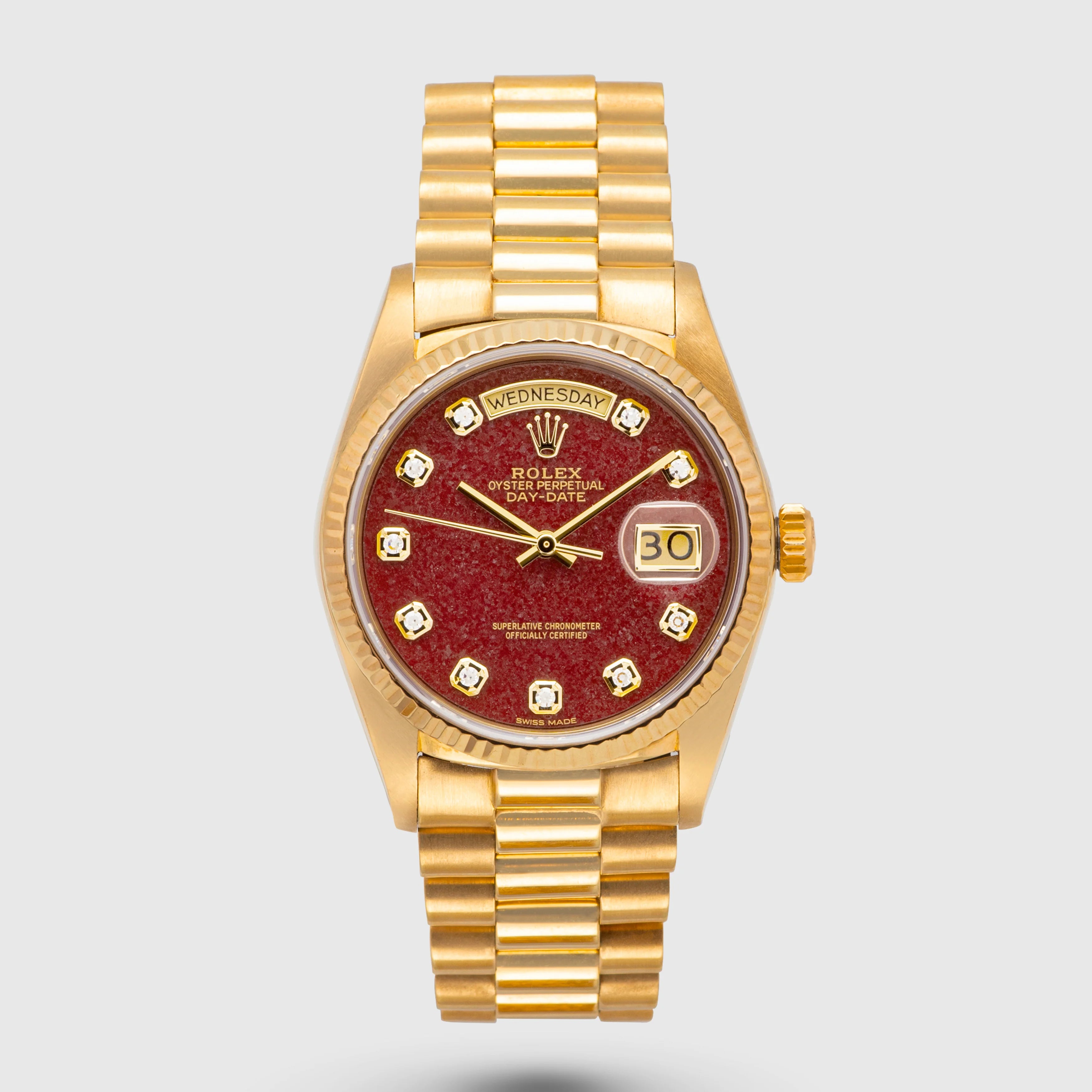 1988 Rolex Day Date Rubellite Diamond Dial Ref. 18038