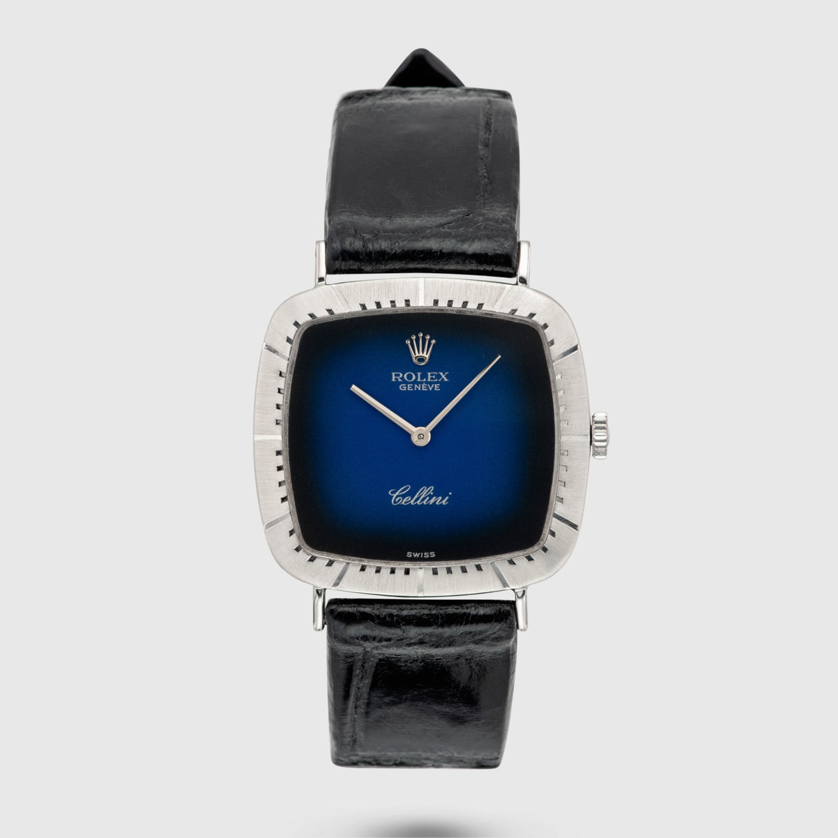 1981 Rolex Cellini Blue Vignette Dial White Gold Ref. 4084