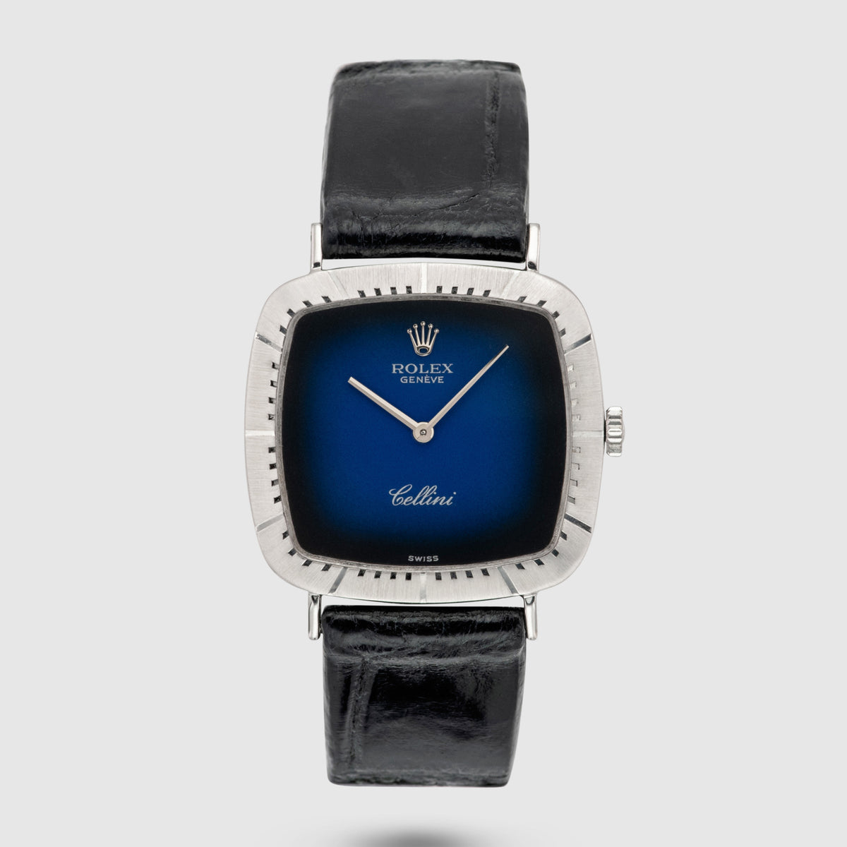 1981 Rolex Cellini Blue Vignette Dial White Gold Ref. 4084