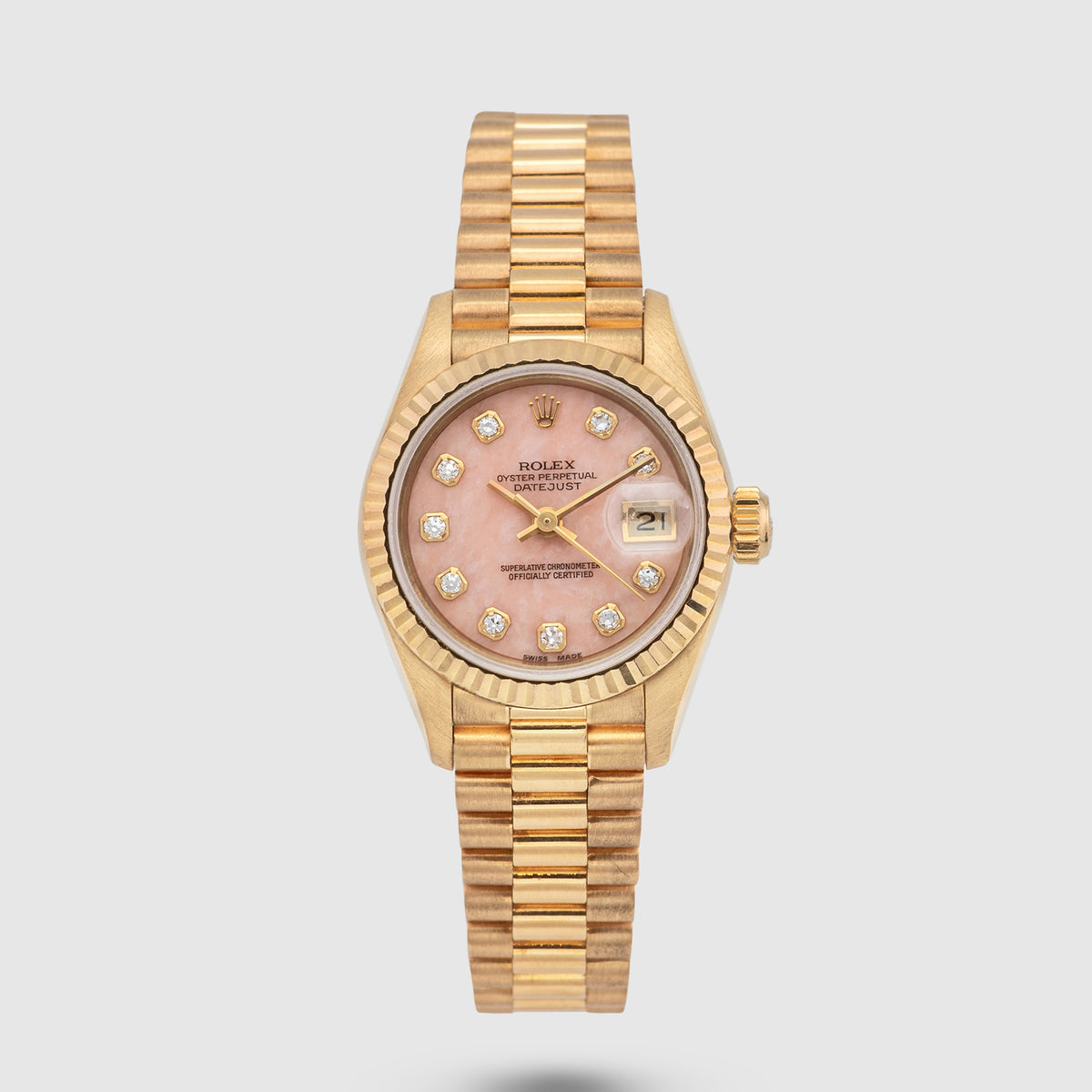 1991 Rolex Lady Datejust Pink Coral Dial Ref. 69178 (with Box)