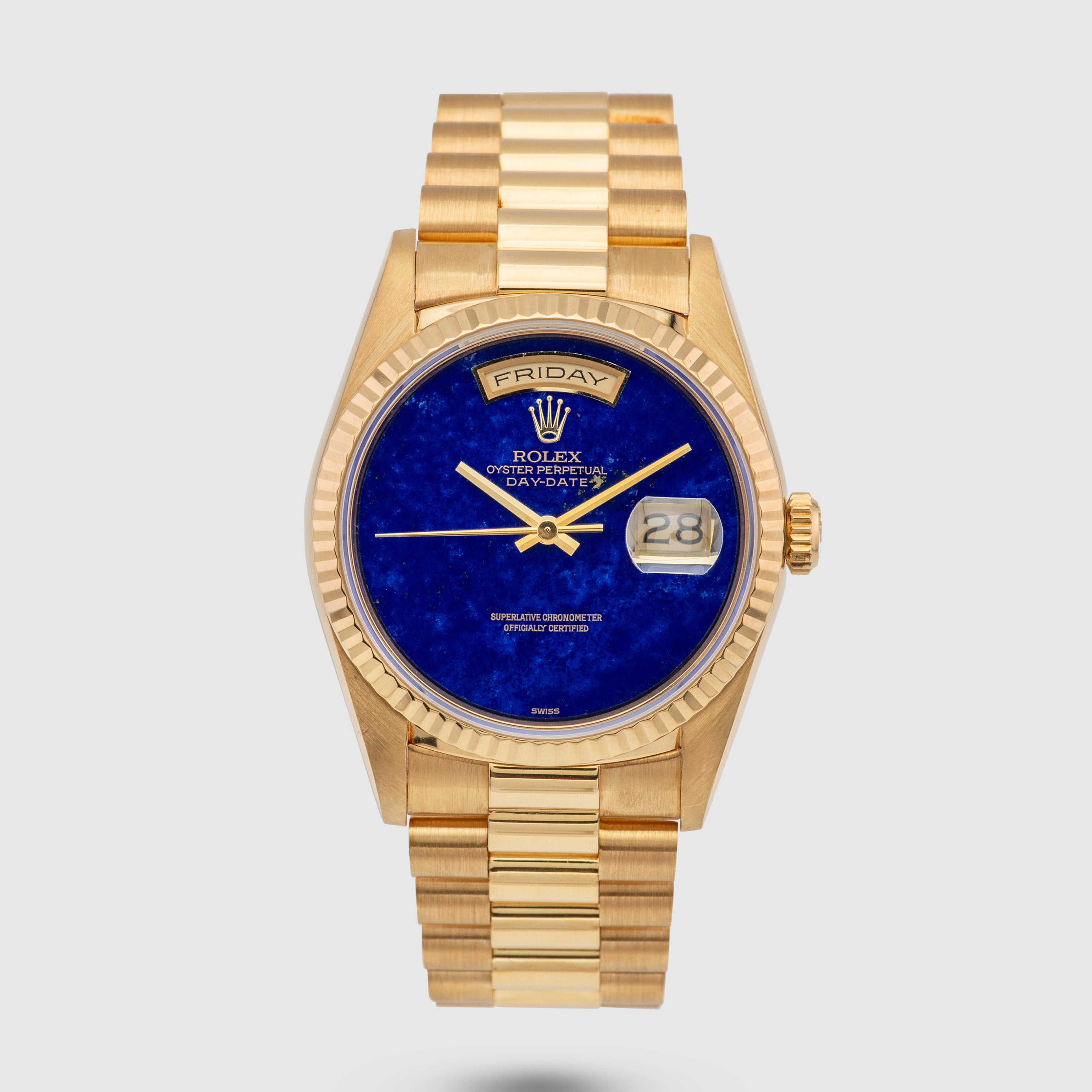 1990 Rolex Day Date Lapis Dial Ref. 18238