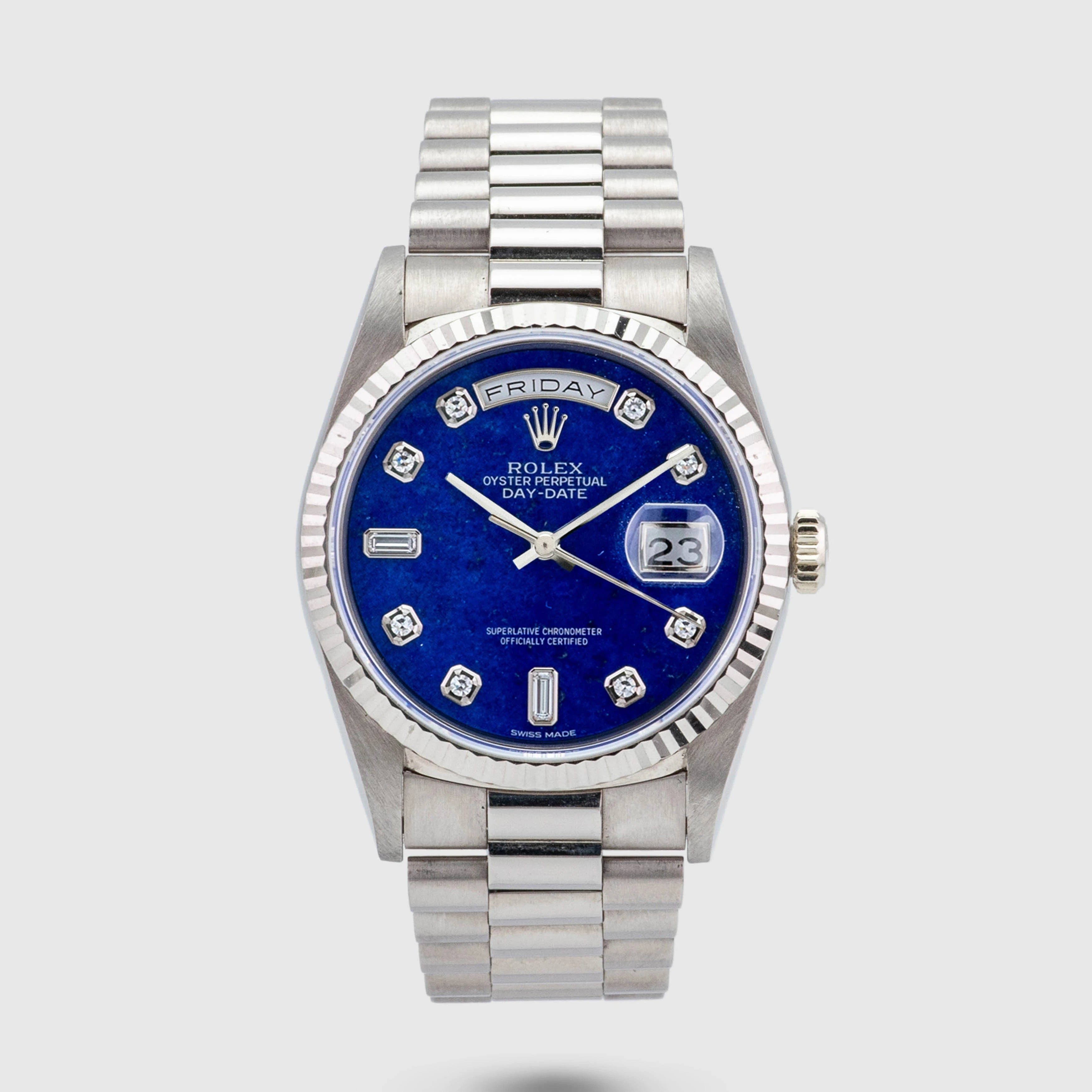 1994 Rolex Day Date Lapis Diamond Dial Ref. 18239