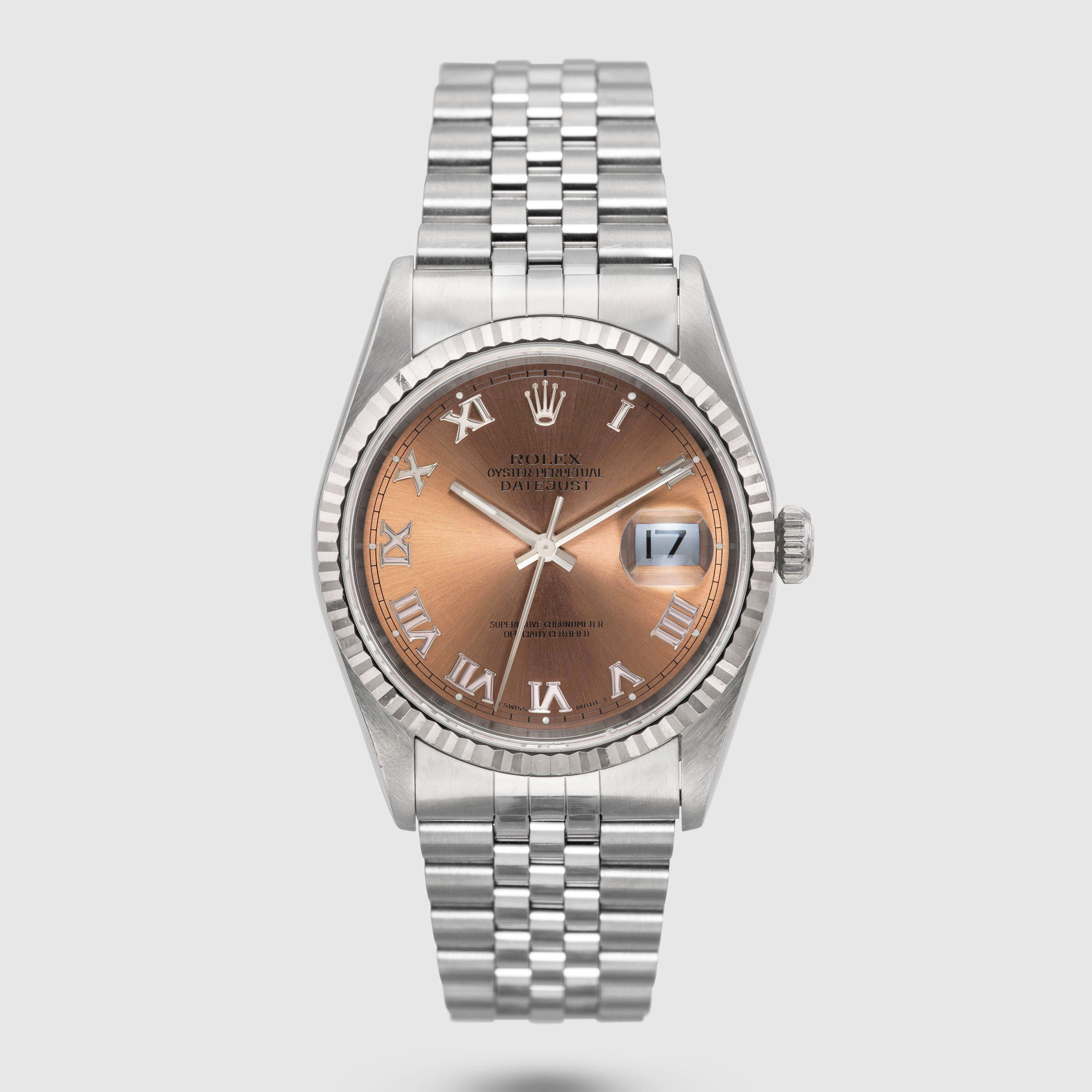 1996 Rolex Datejust St/WG Salmon Dial Ref. 16234 (Box & Paper)