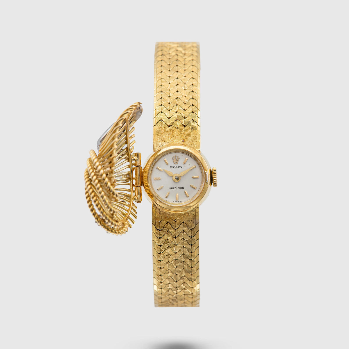 1970's Rolex Precision Ladies Cocktail 18k YG with diamonds