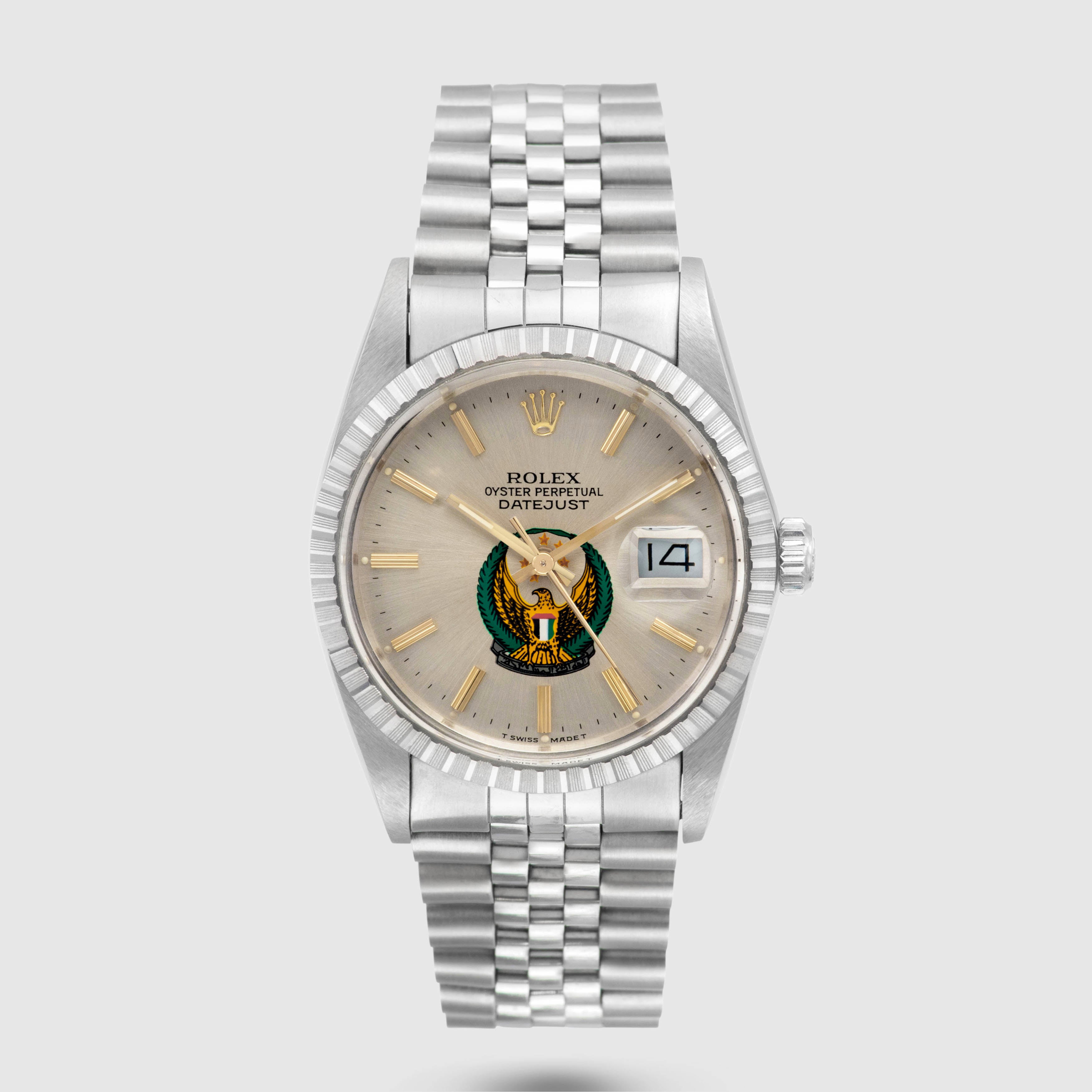 1987 Rolex Datejust Silver Dial 'UAE Armed Forces' Unpolished Like New Ref. 16030 (Full Set)