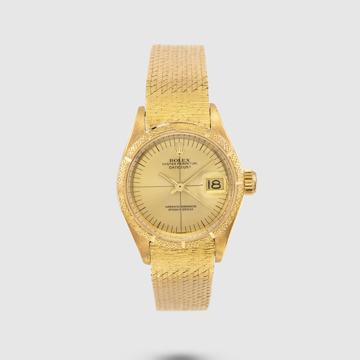 1972 Rolex Datejust Ladies Champagne Crosshair Dial Ref. 6900