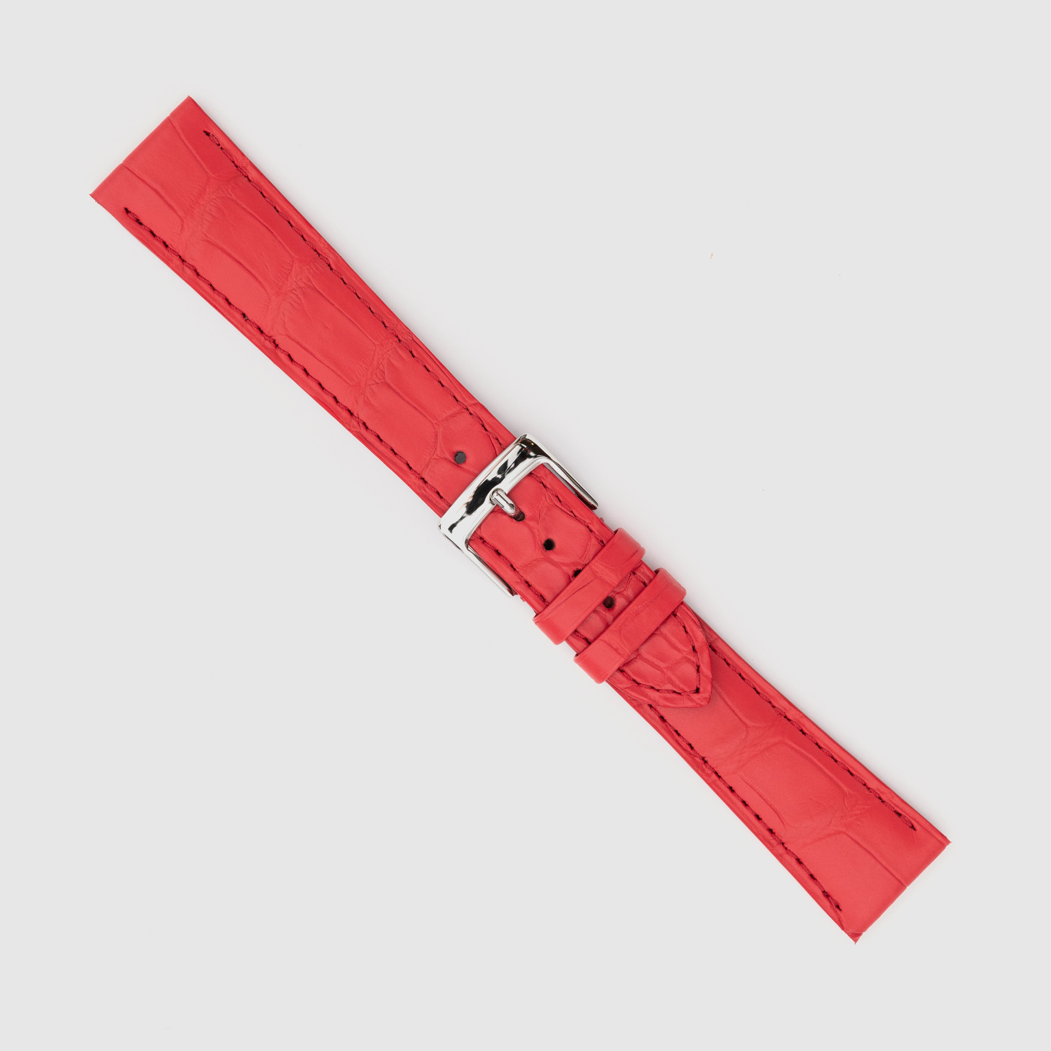 Camille Fournet Strap Alligator Matte Square Scales Red