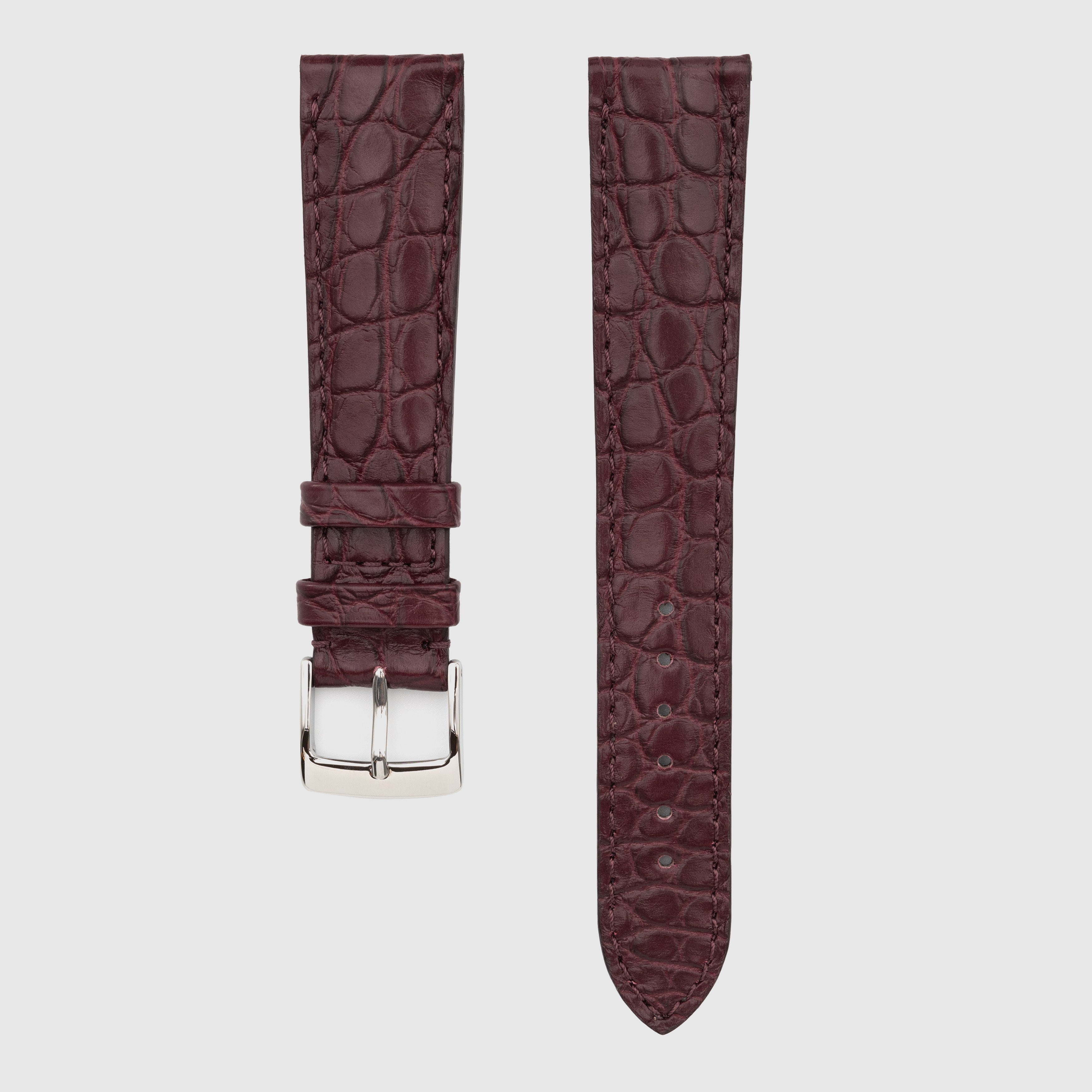 Camille Fournet Strap Alligator Matte Round Scales Crushed Raspberry (Multiple Sizes)