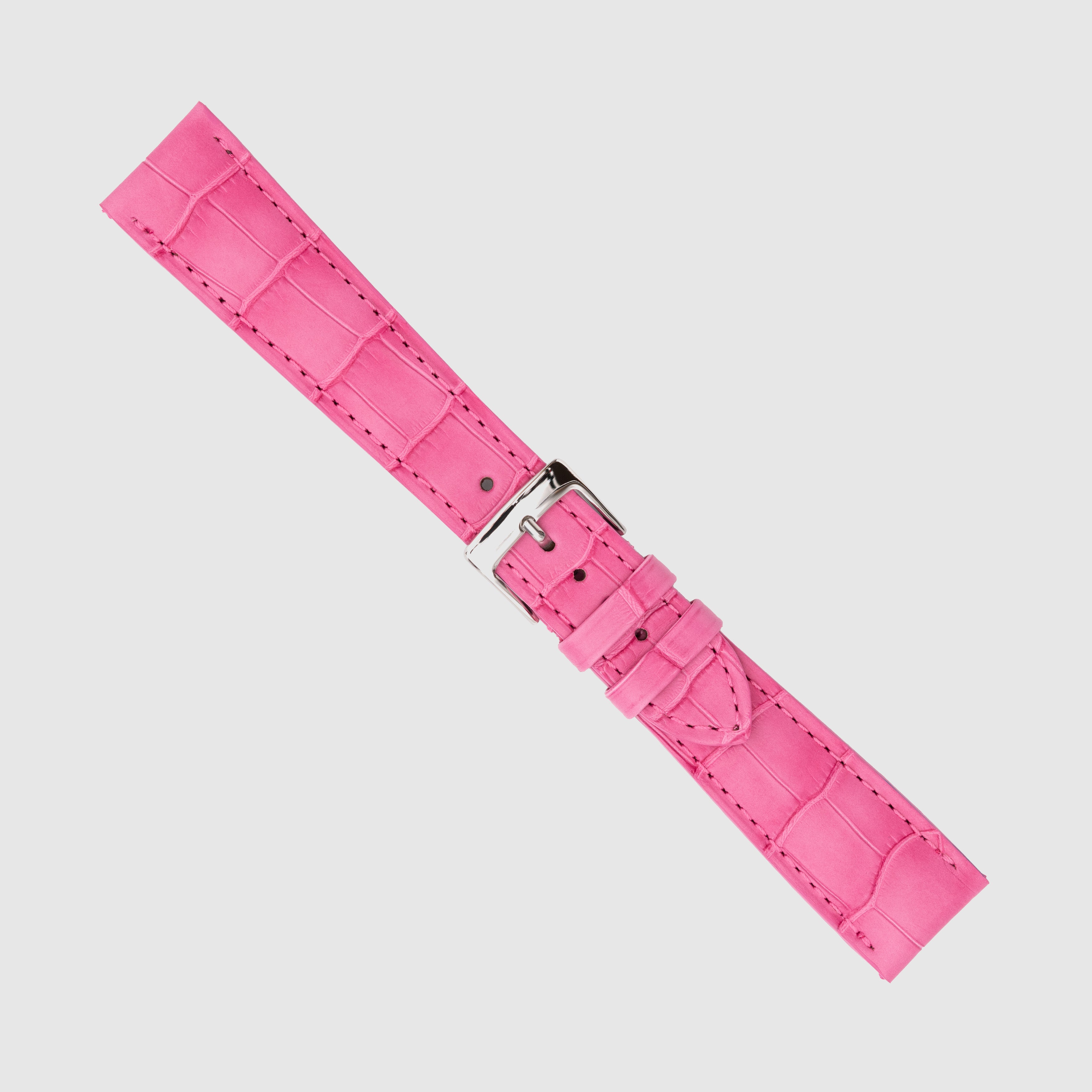 Camille Fournet Strap Alligator Matte Square Scales Dark Fuchsia