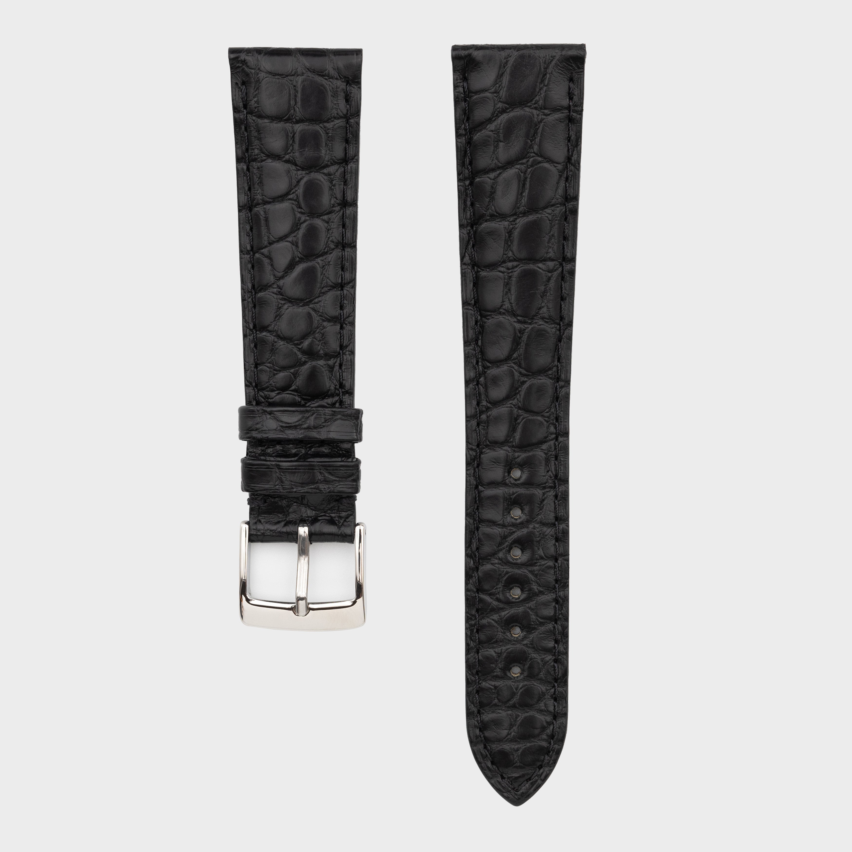 Camille Fournet Strap Alligator Matte Round Scales Black (Multiple Sizes)