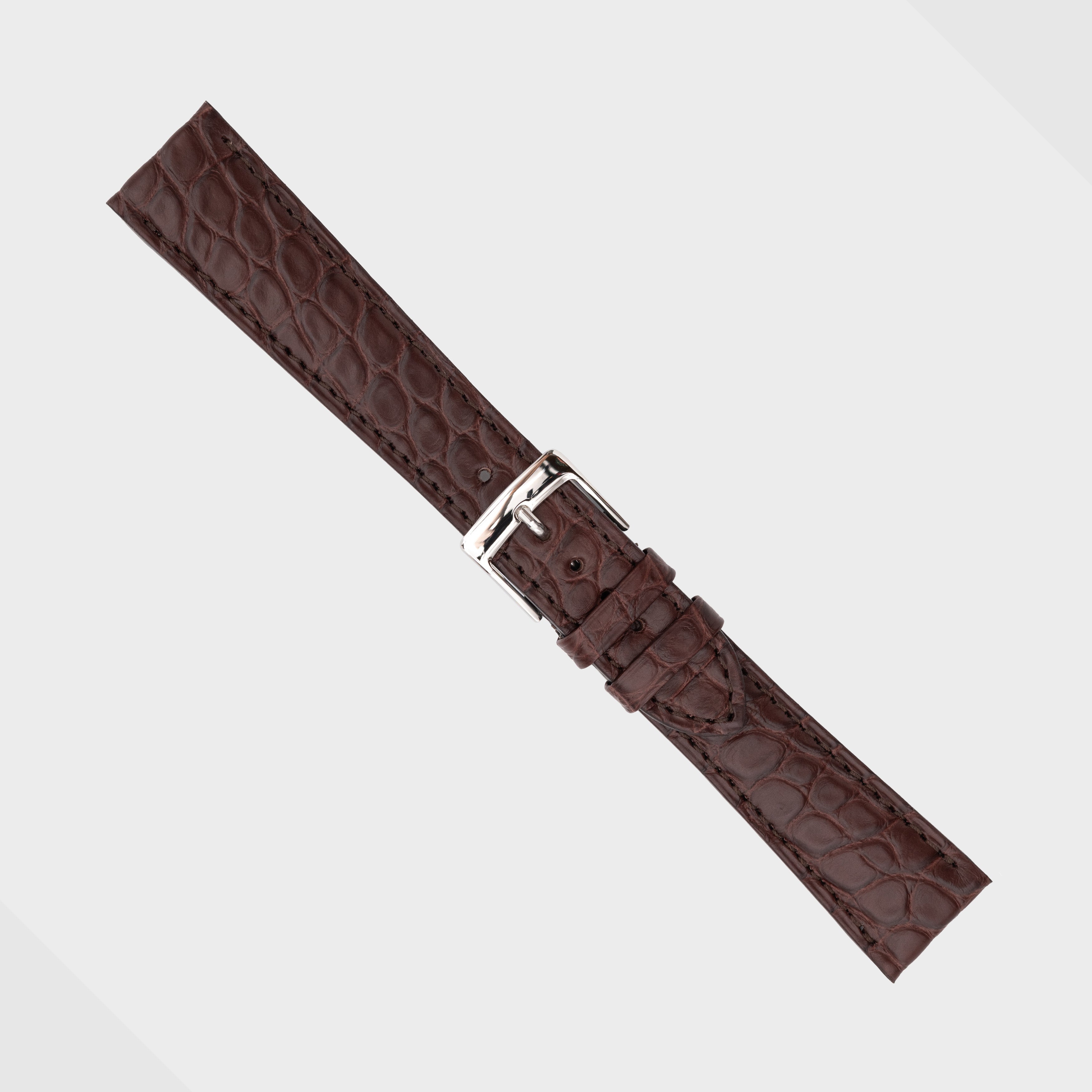 Camille Fournet Strap Alligator Matte Round Scales Chocolate