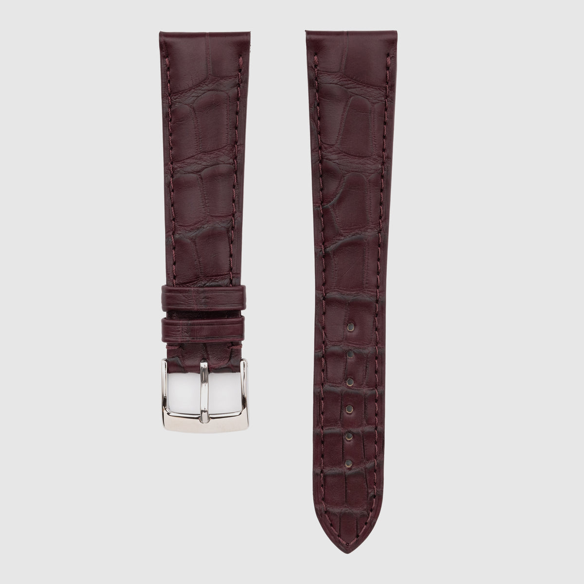 Camille Fournet Strap Alligator Matte Square Scales Crushed Raspberry (Multiple Sizes)