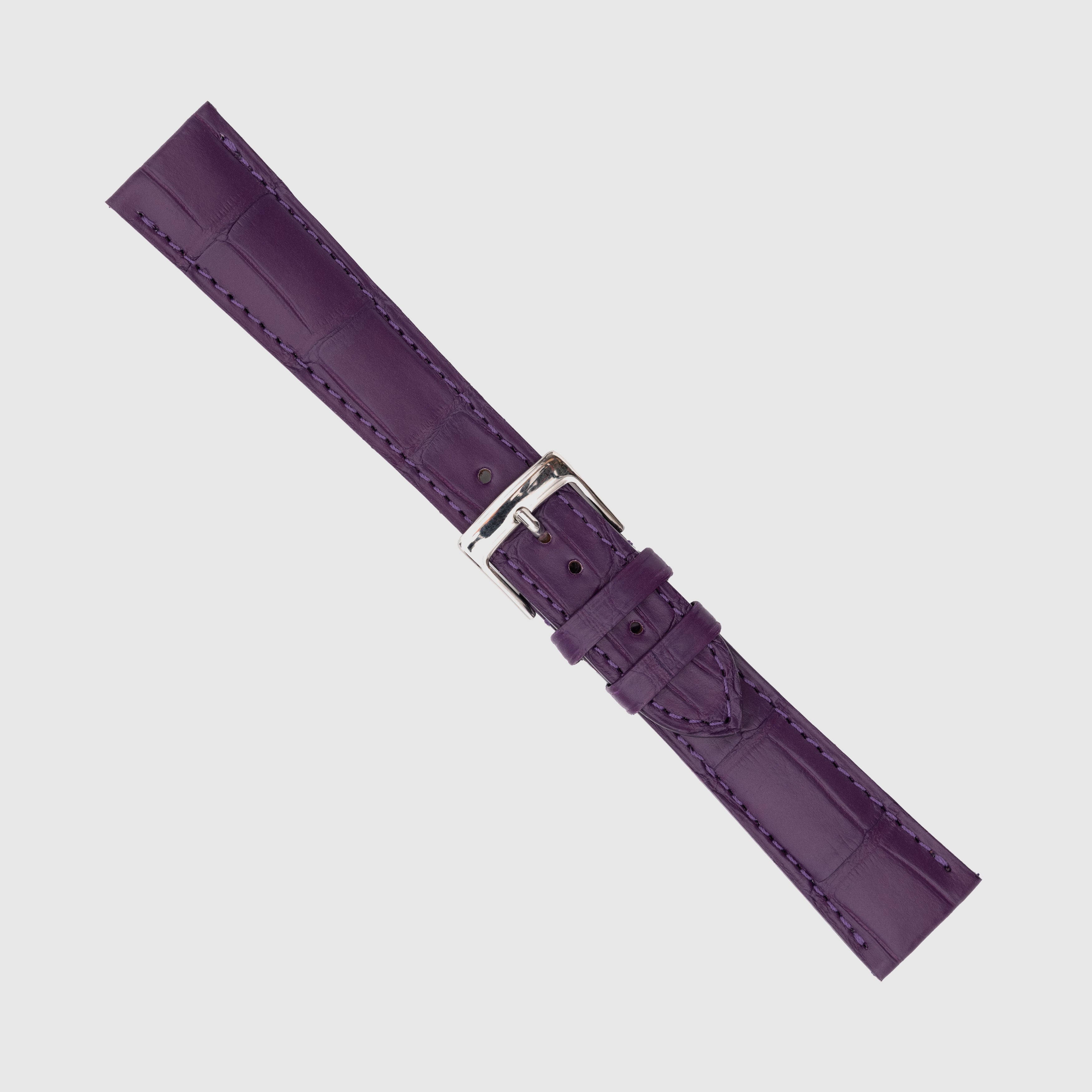 Camille Fournet Strap Alligator Matte Square Scales Violet