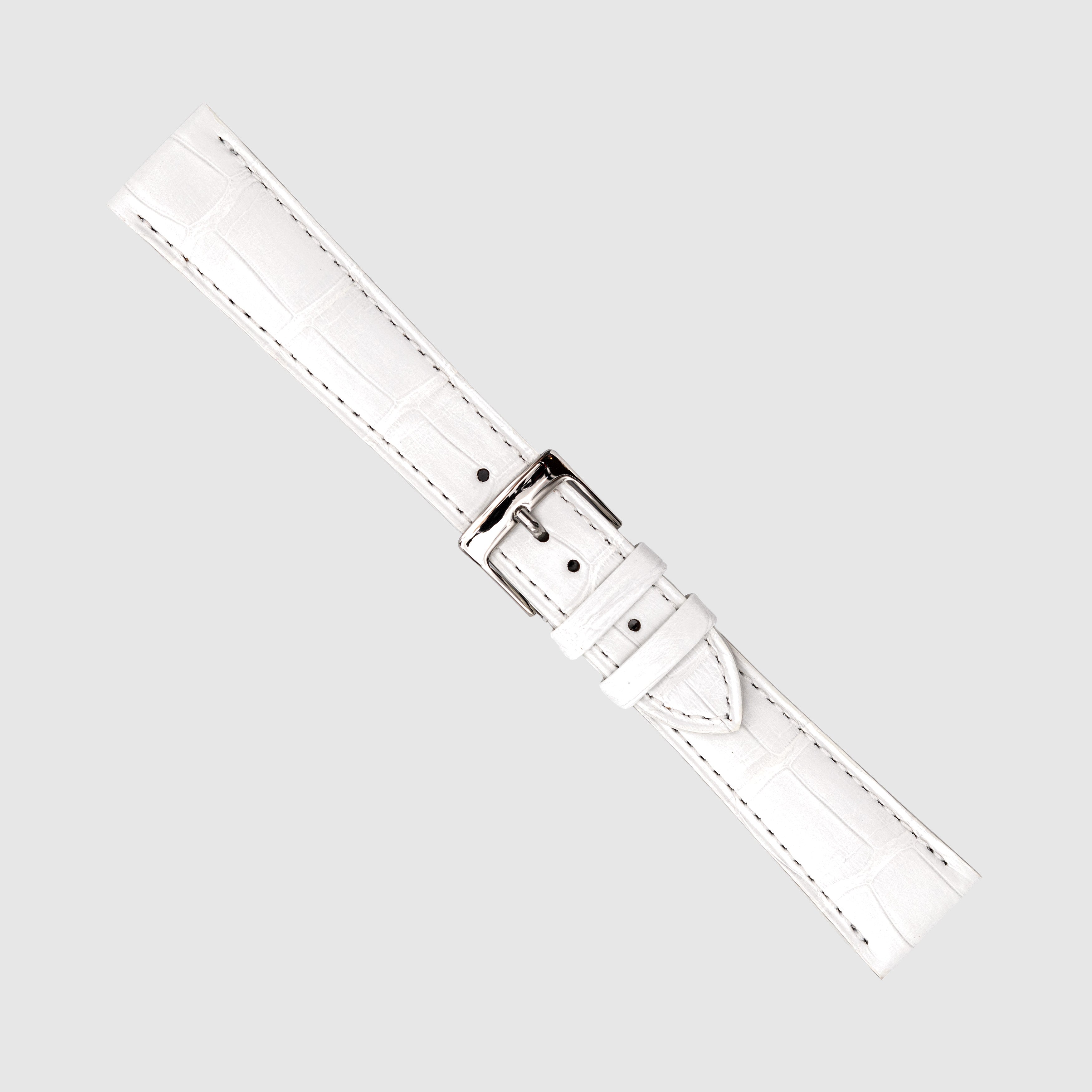 Camille Fournet Strap Alligator Matte Square Scales White