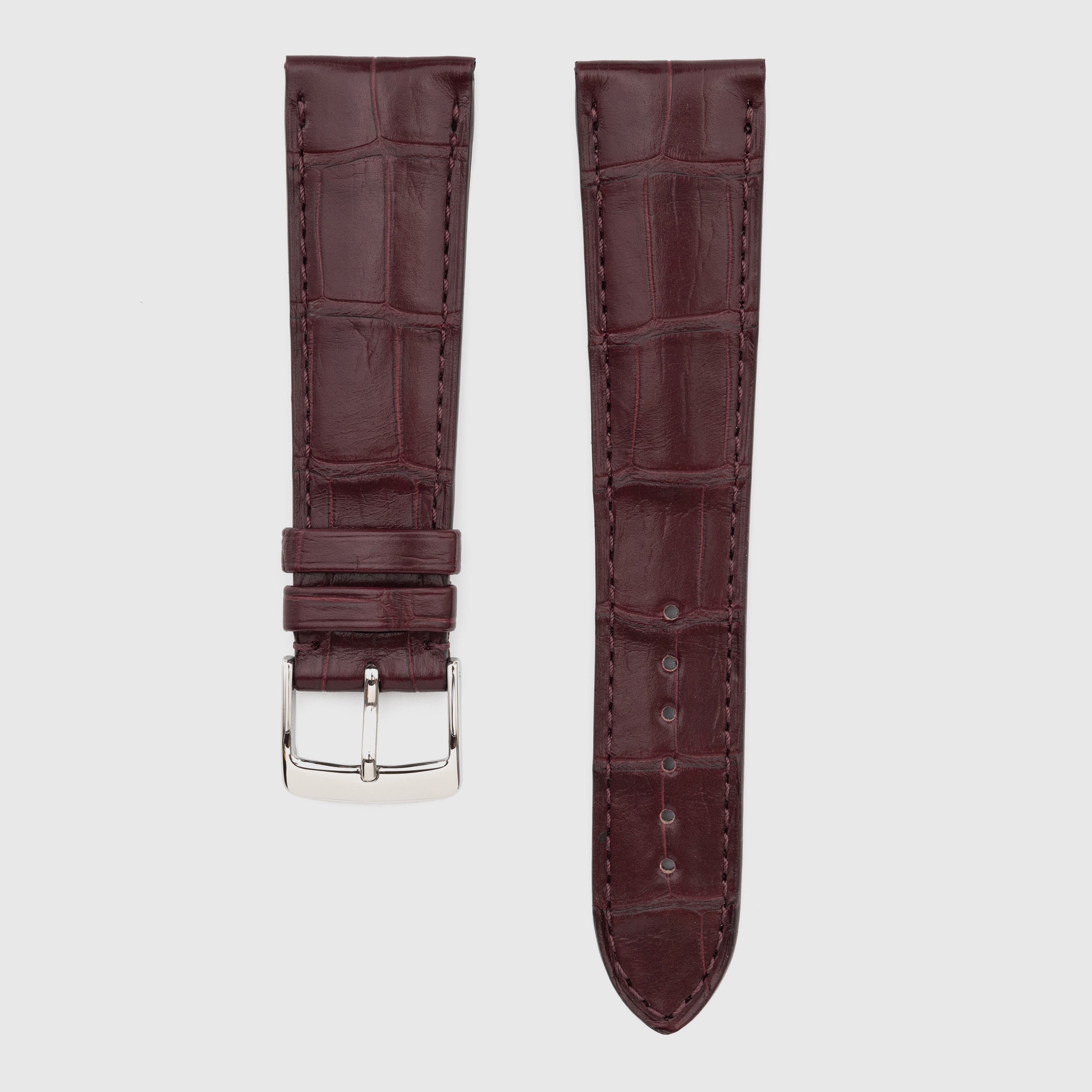 Camille Fournet Strap Alligator Matte Square Scales Crushed Raspberry (Multiple Sizes)