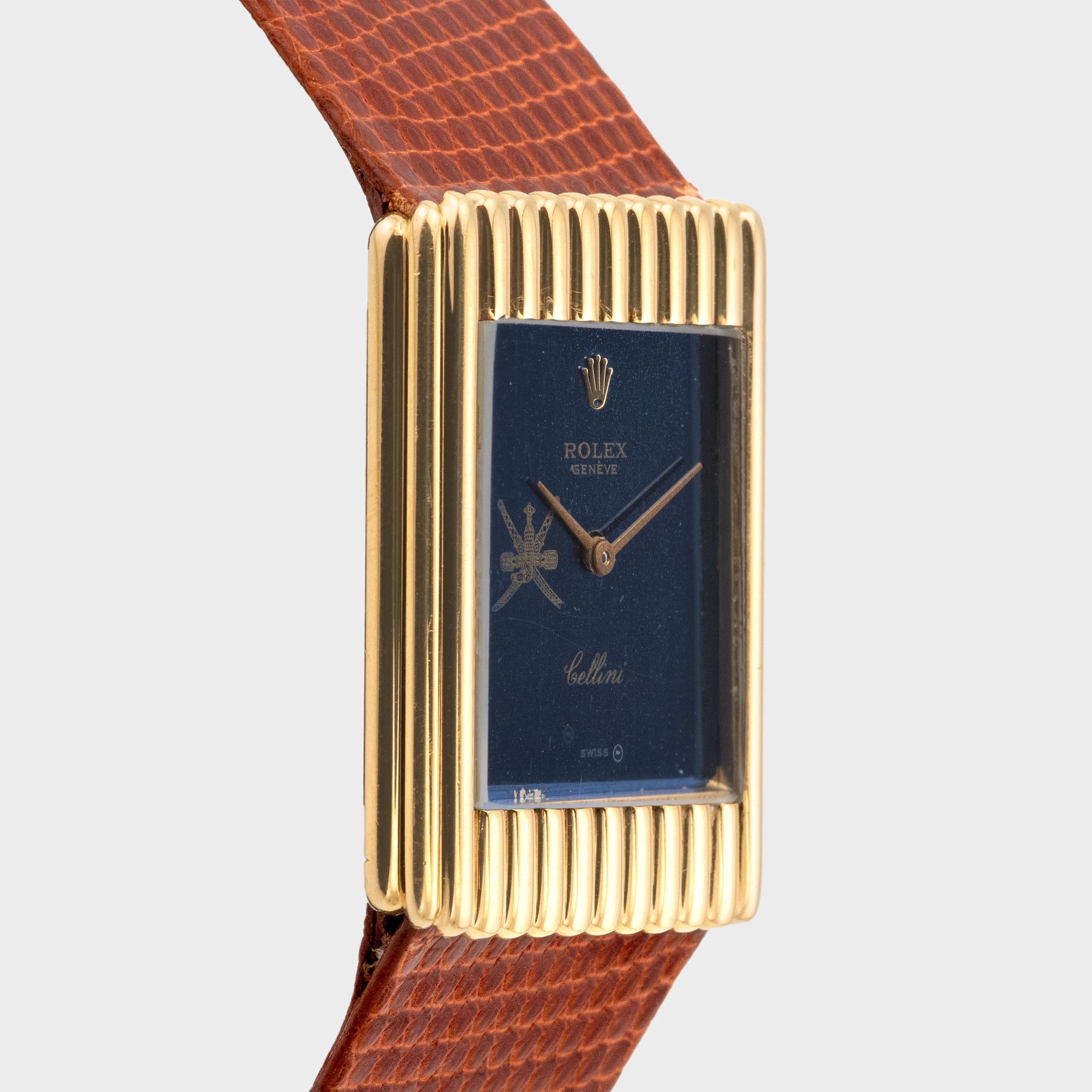 1975 Rolex Cellini Blue/Purple Mirror Dial 'Khanjar' Yellow Gold Ref. 4016