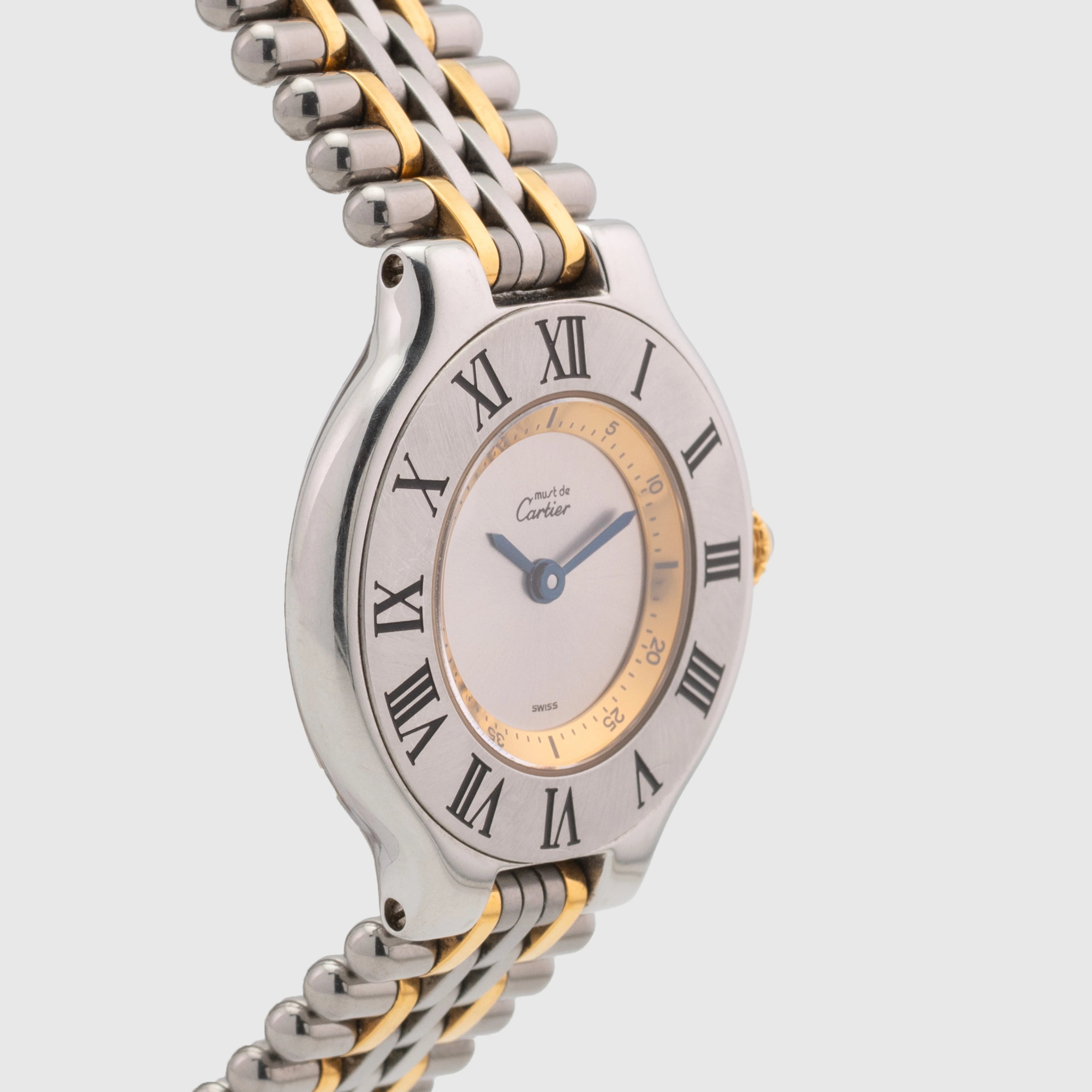 1990's Cartier Must 21 St/G Silver Dial Ref. 1340 (Box)