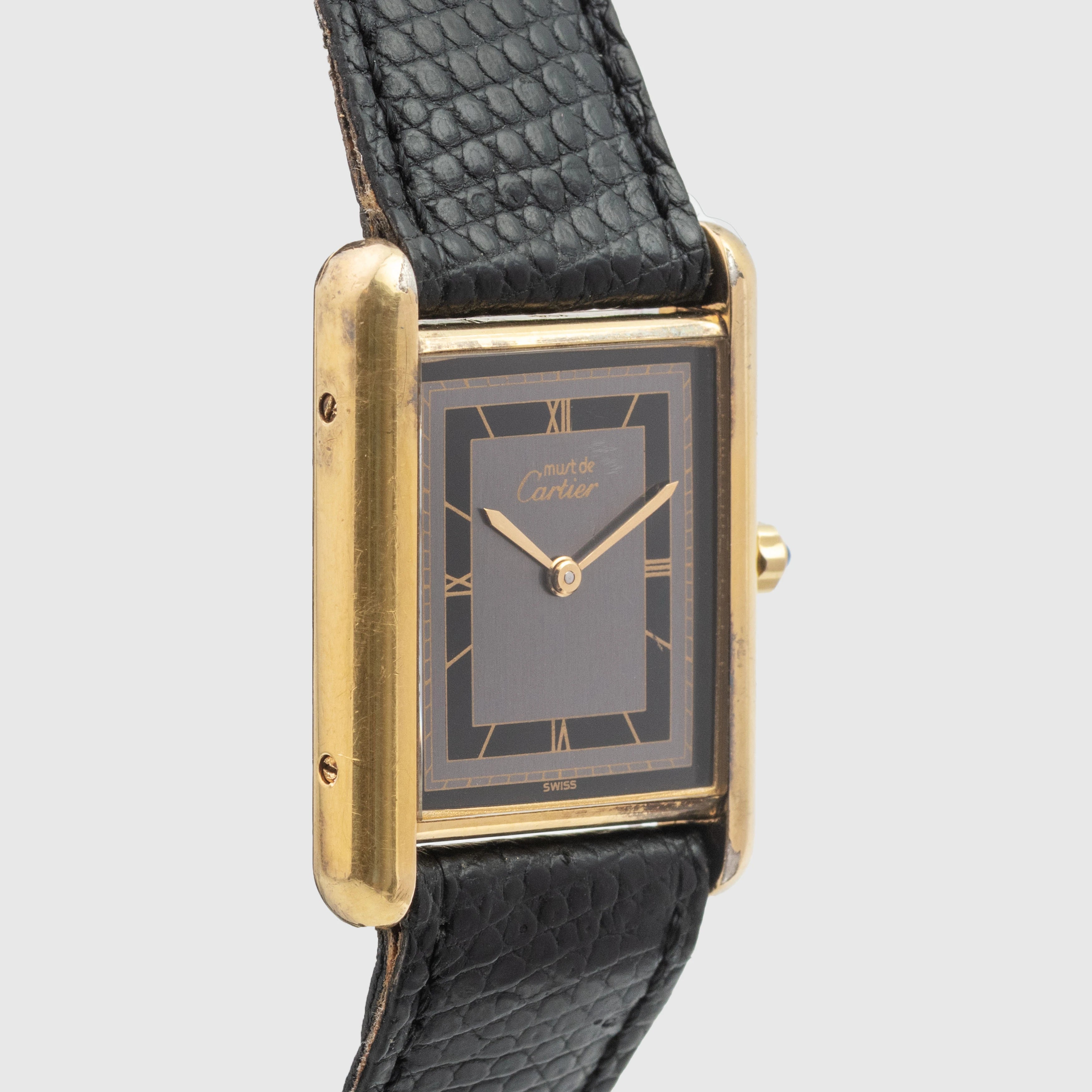 1980's Cartier Must De Cartier Tank 'Slate Dial' Ref. 681006