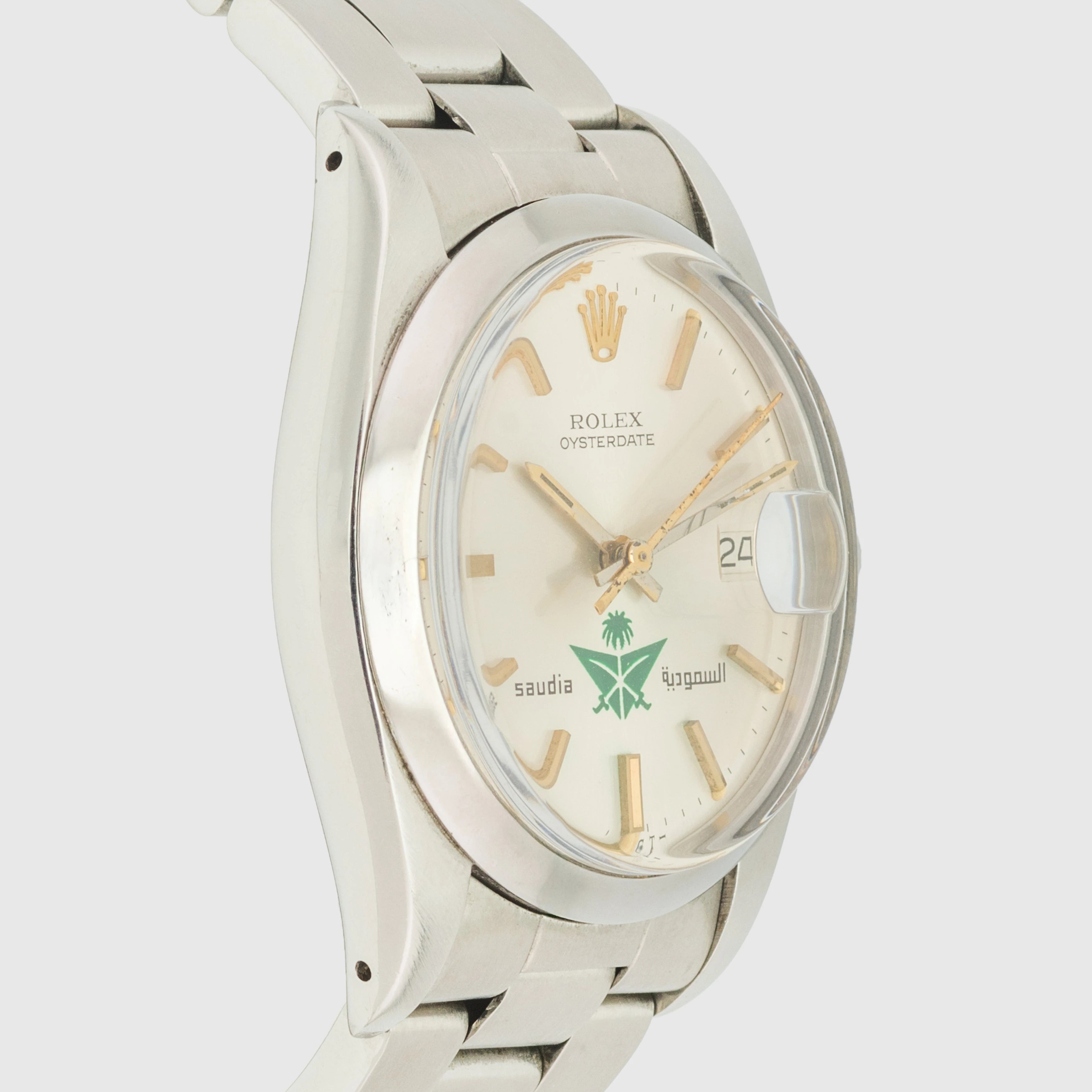 1979 Rolex Oysterdate Precision Silver Saudia Airlines Dial  Ref. 6694