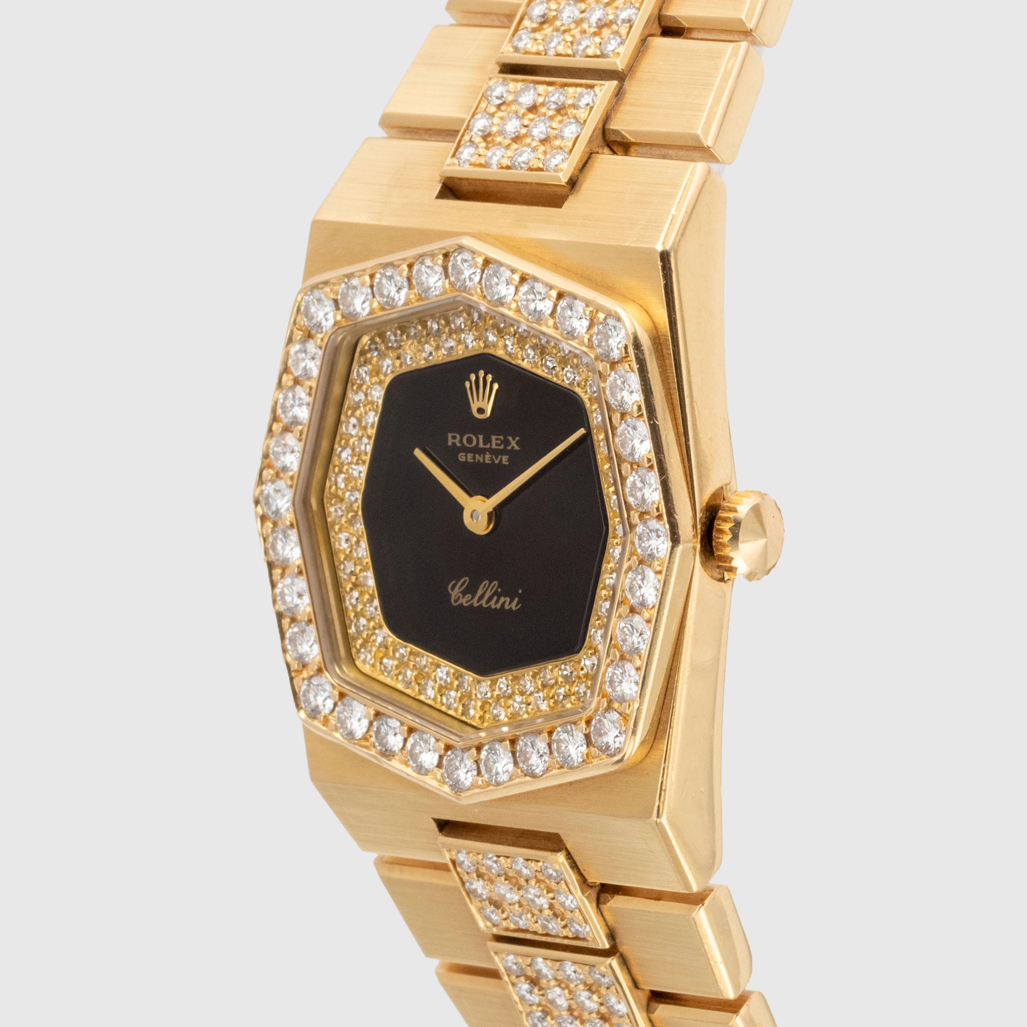 1981 Rolex Lady Cellini Black Lacquer Dial Ref. 4662