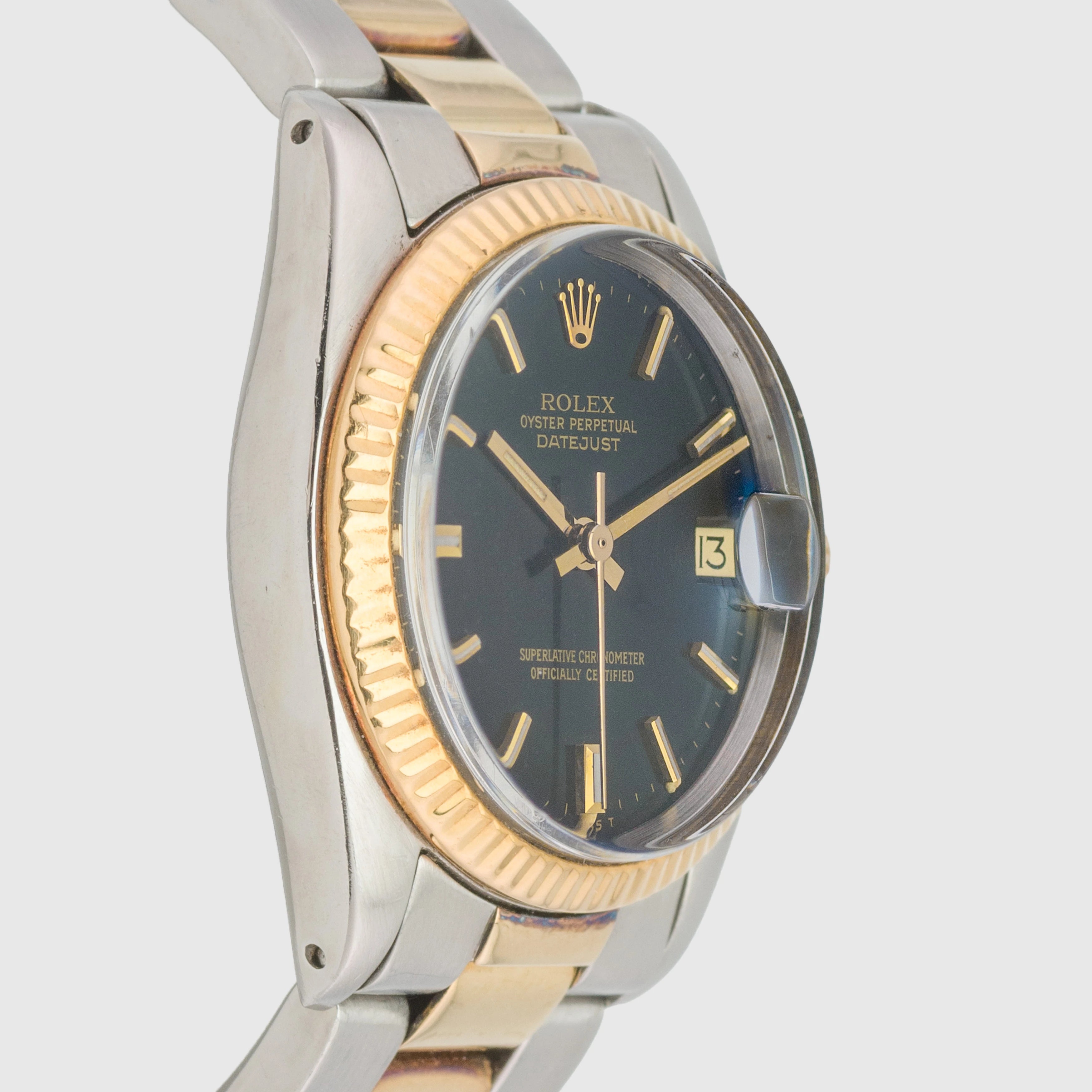 1978 Rolex Datejust St/G Sunburst Green Dial Ref. 6824