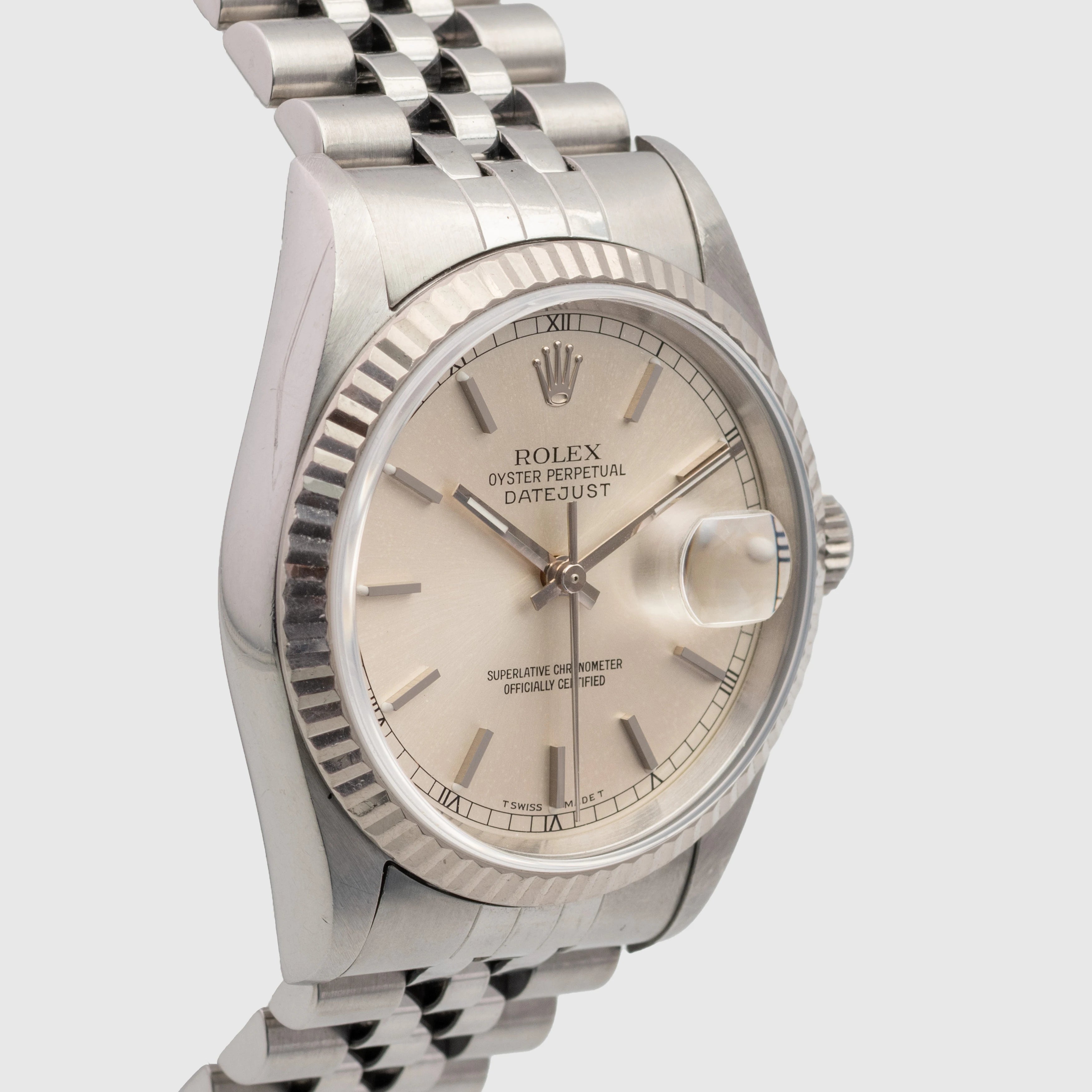1995 Rolex Datejust St/WG Silver Dial Ref. 16234