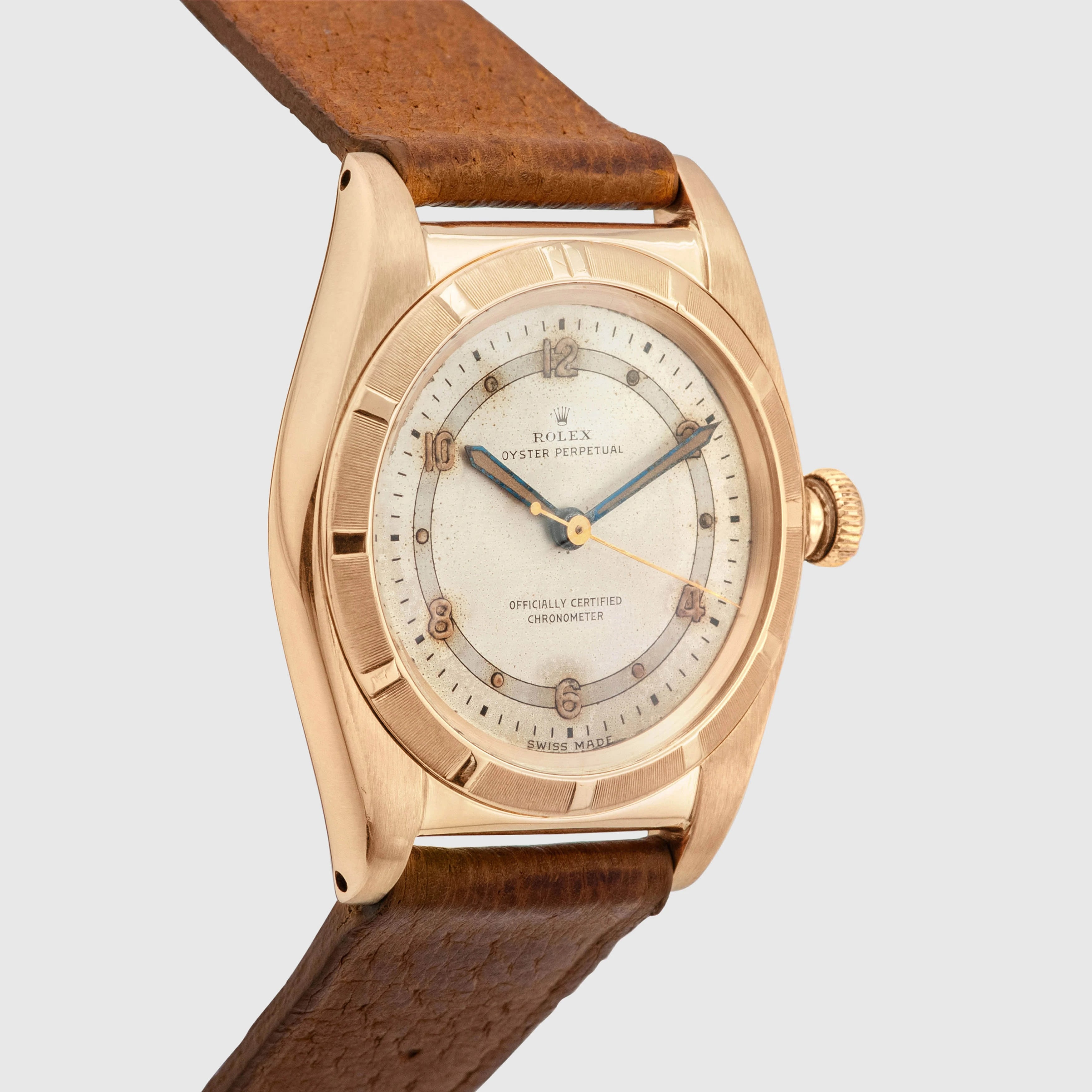 1947 Rolex Bubbleback 14k YG Two Tone Radium Dial Ref. 4777
