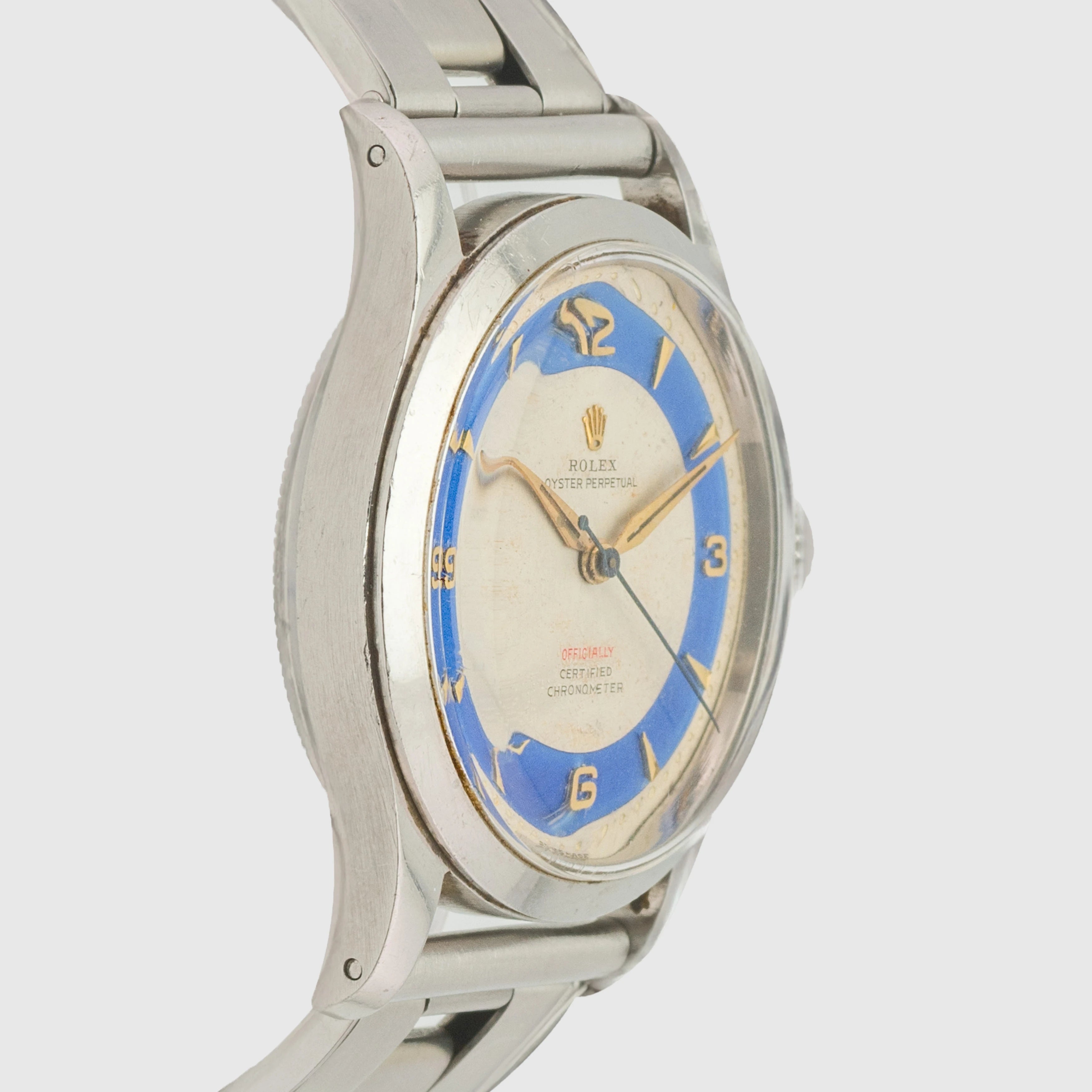 1954 Rolex Oyster Perpetual Bubbleback with Blue Enamel Dial Ref. 6332