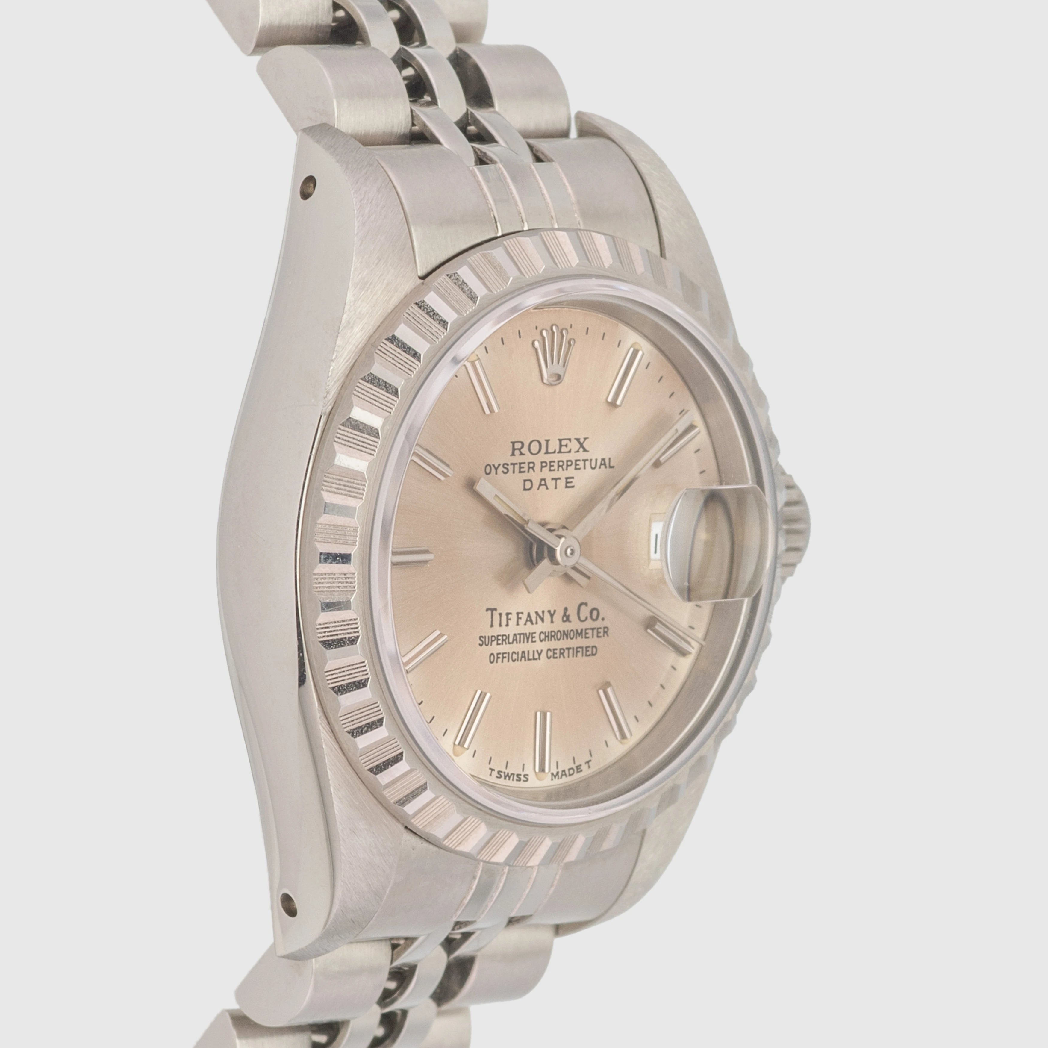 1991 Rolex Lady Oyster Perpetual Date 'Tiffany & Co' LNOS Ref. 69240 (Box and Papers)