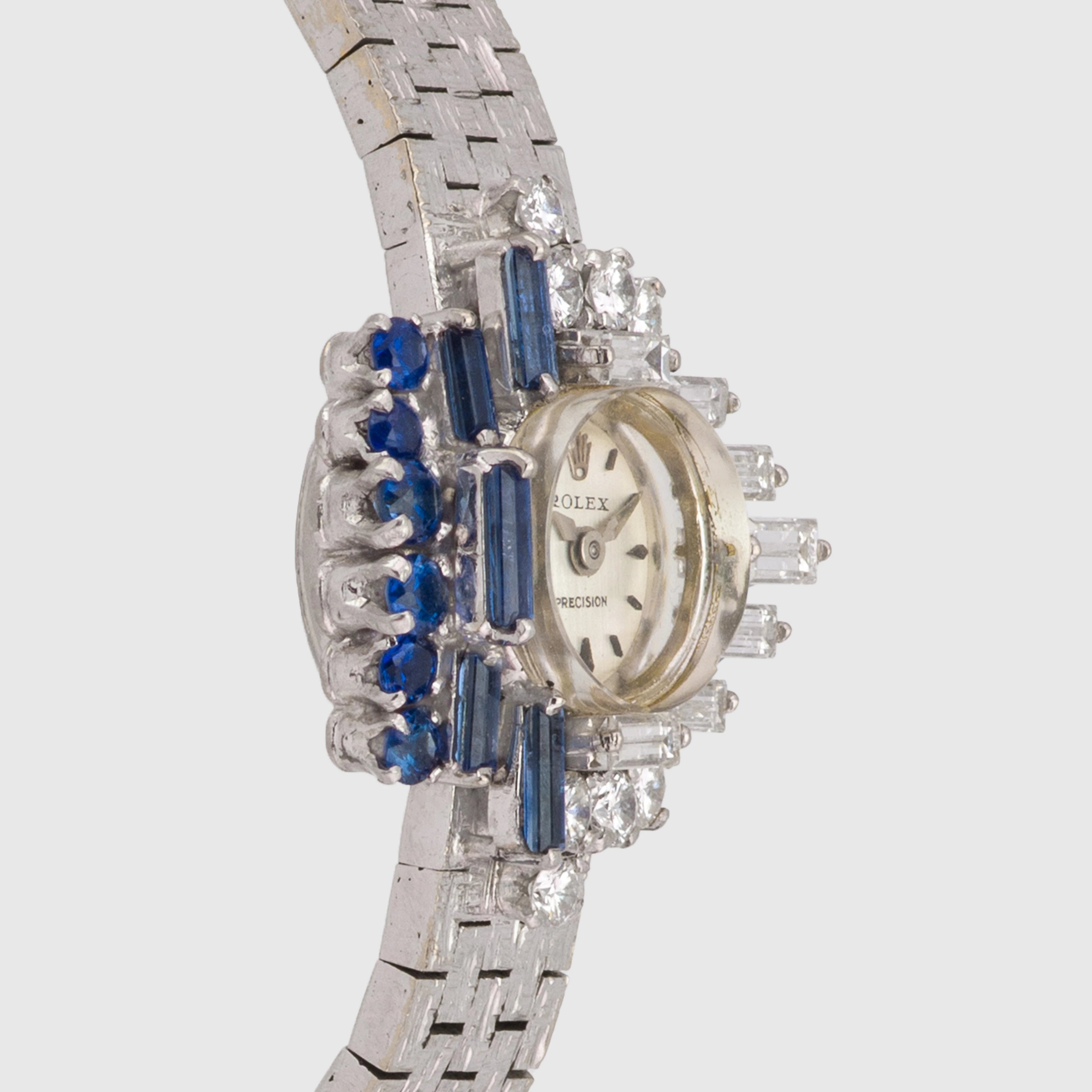 1952 Rolex Ladies Jewellery Watch White Gold with Sapphires and Diamonds Ref. 2882