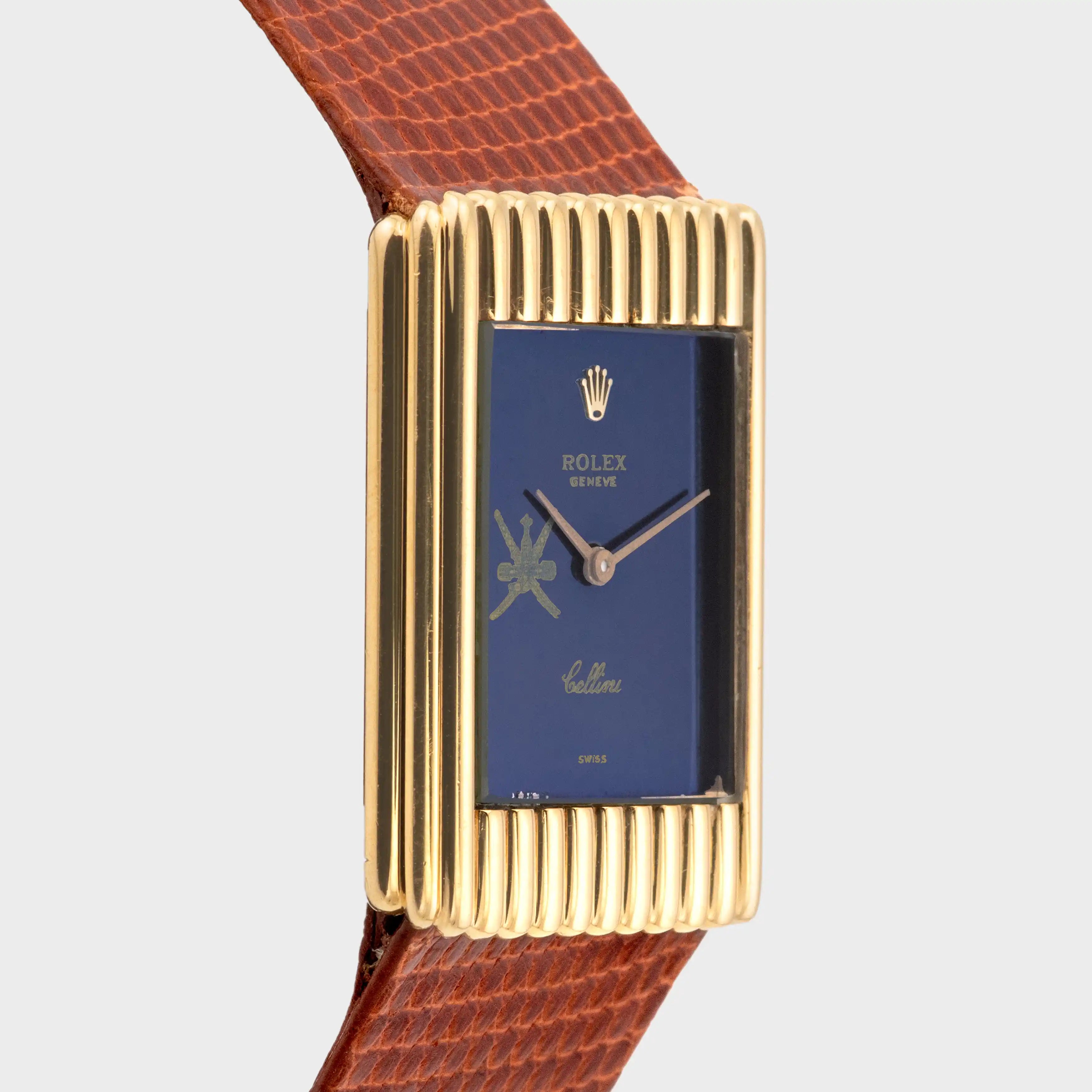 1975 Rolex Cellini Blue/Purple Mirror Dial 'Khanjar' Yellow Gold Ref. 4016