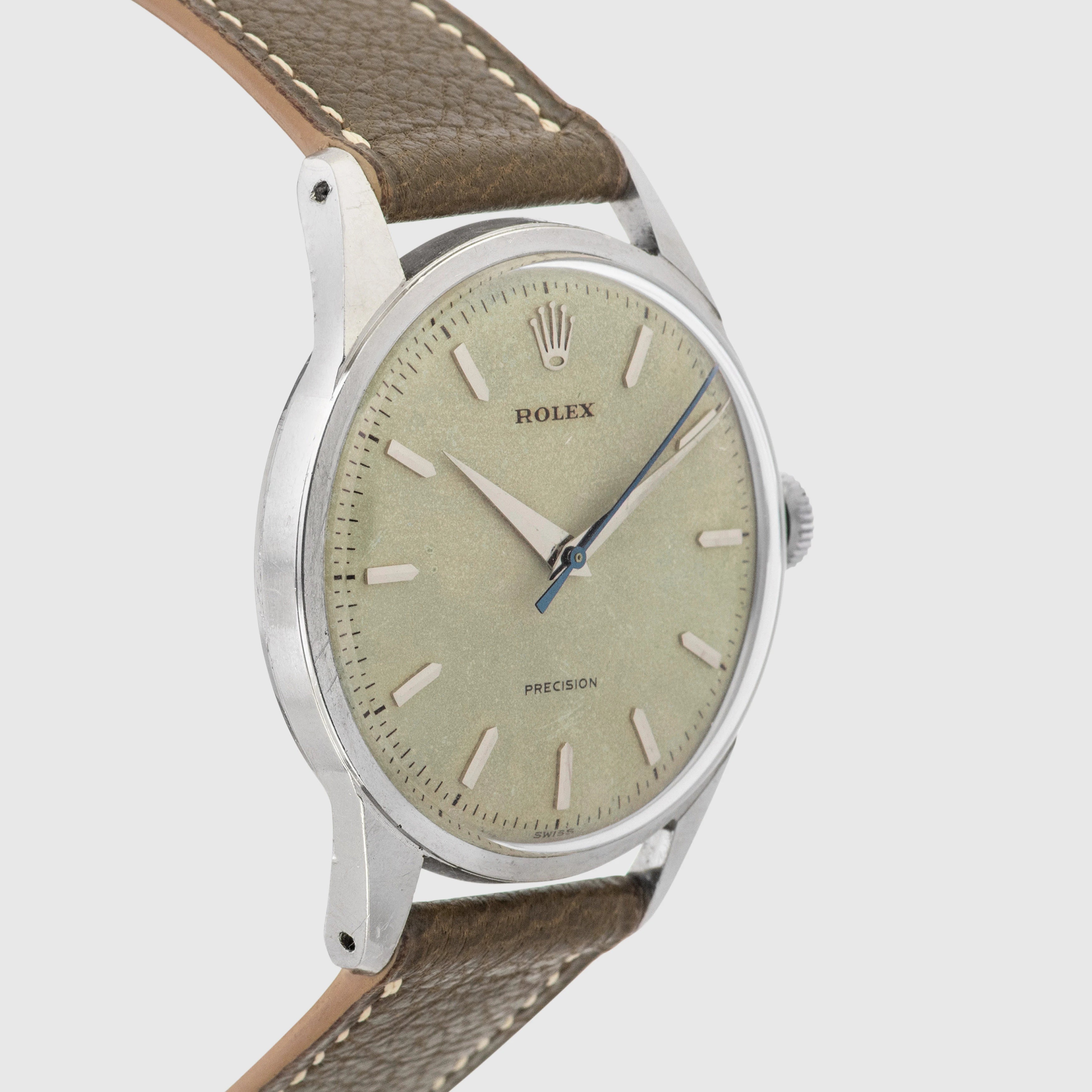 1954 Rolex Dress Watch Stainless Steel Sand Finish Dial Ref. 8896