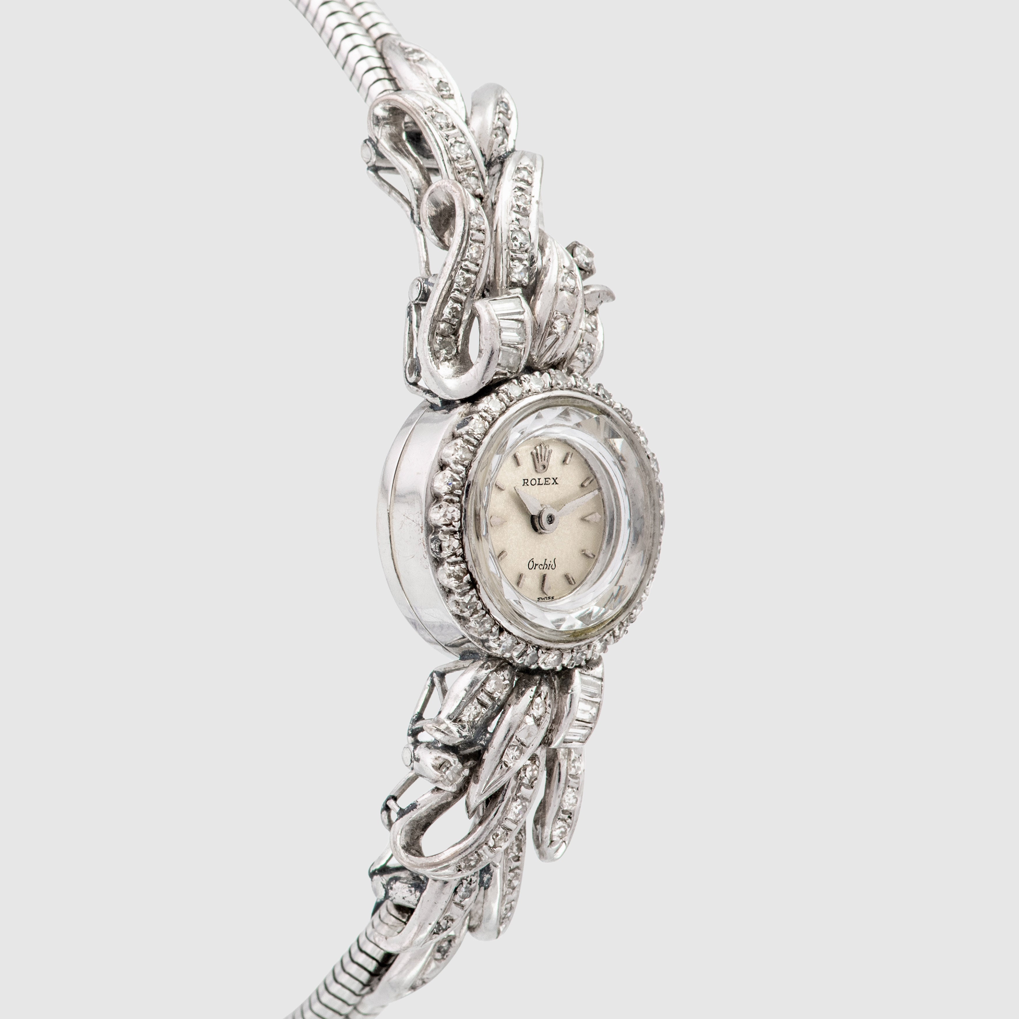 1959 Rolex Orchid Cocktail Watch White Gold with Diamonds Ref. 8792